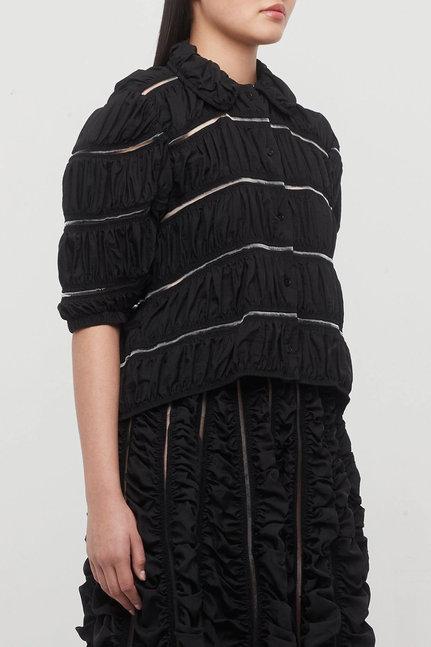 Melitta Baumeister Ruched Big Sleeve Cardigan - Image 2