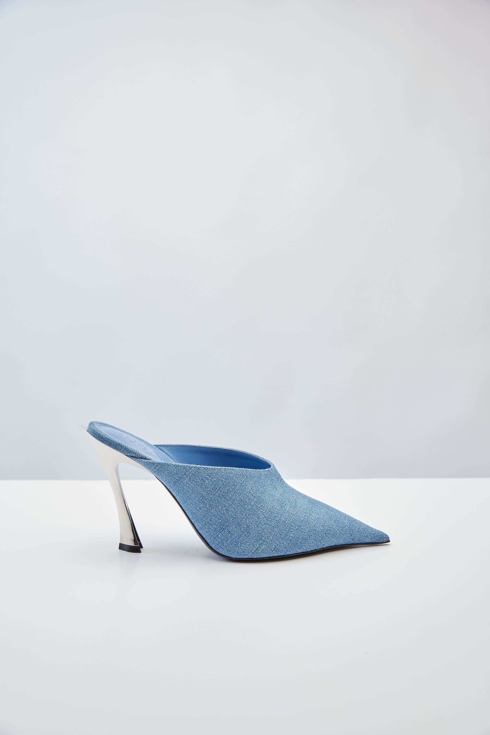 Mugler Denim Mule