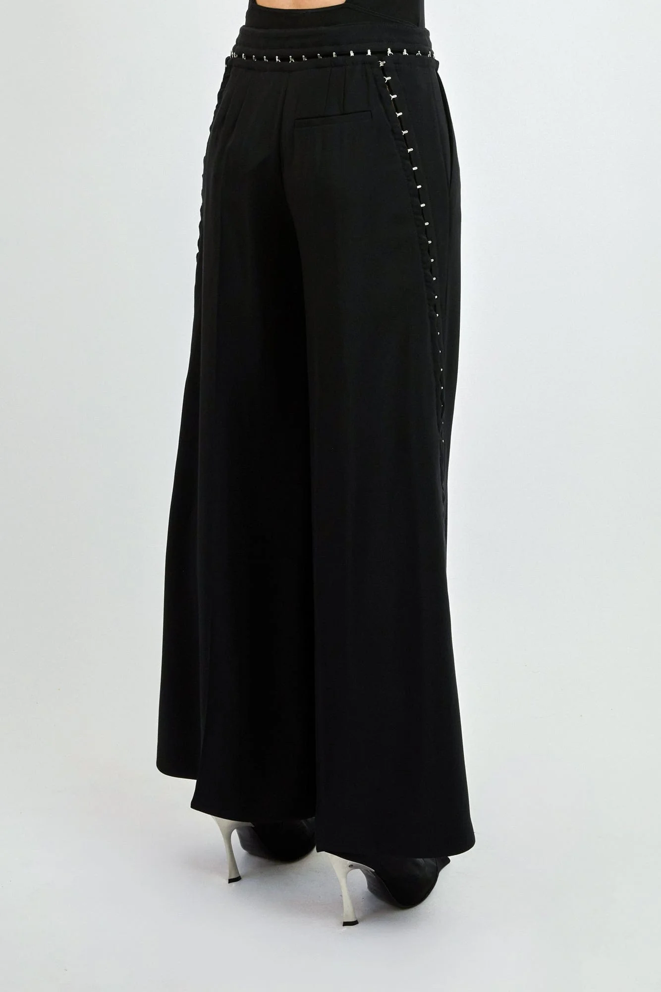 Mugler Hook and Eye Trousers in Heavy Fluid Suiting - Image 3