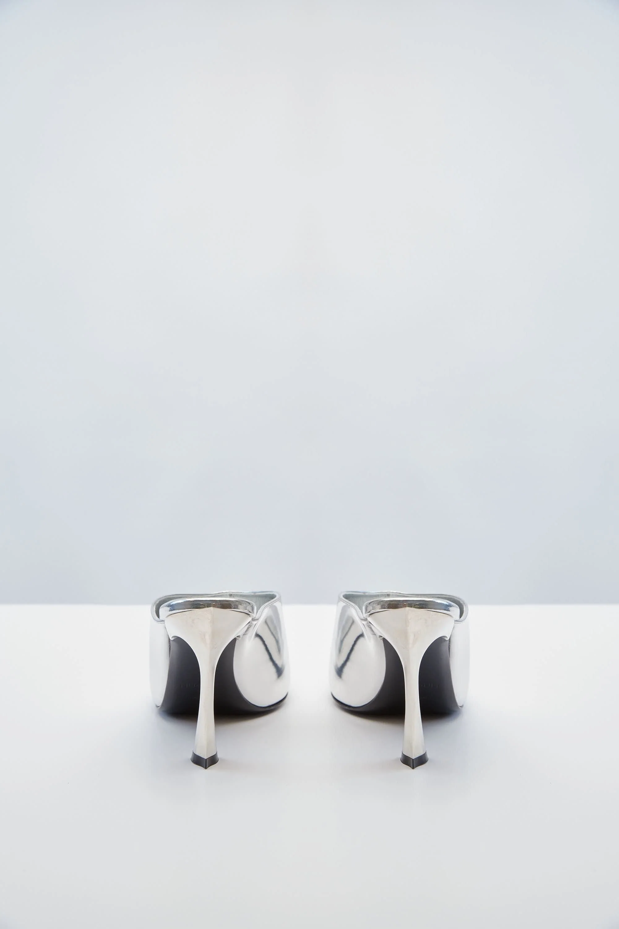 Mugler Metallic Chrome Leather Mule - Image 5
