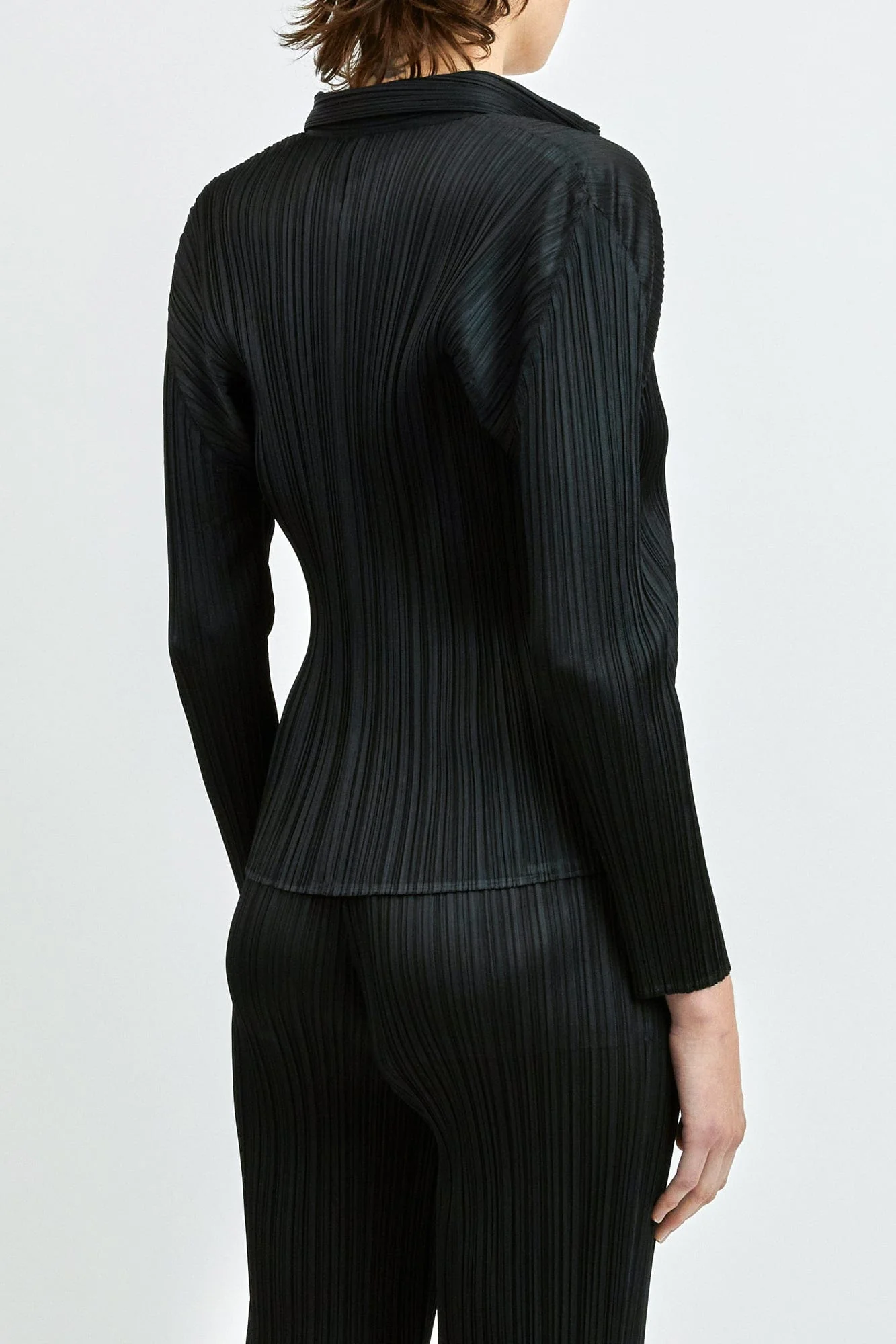 Pleats Please Issey Miyake Basics Shirts in Black - Image 3
