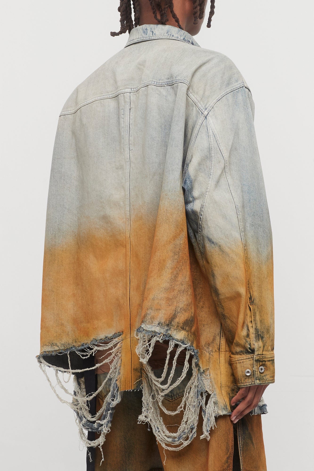 Rick Owens DRKSHDW Sphinx Jumbo Worker Jacket in Sky Orange Degrade - Image 3