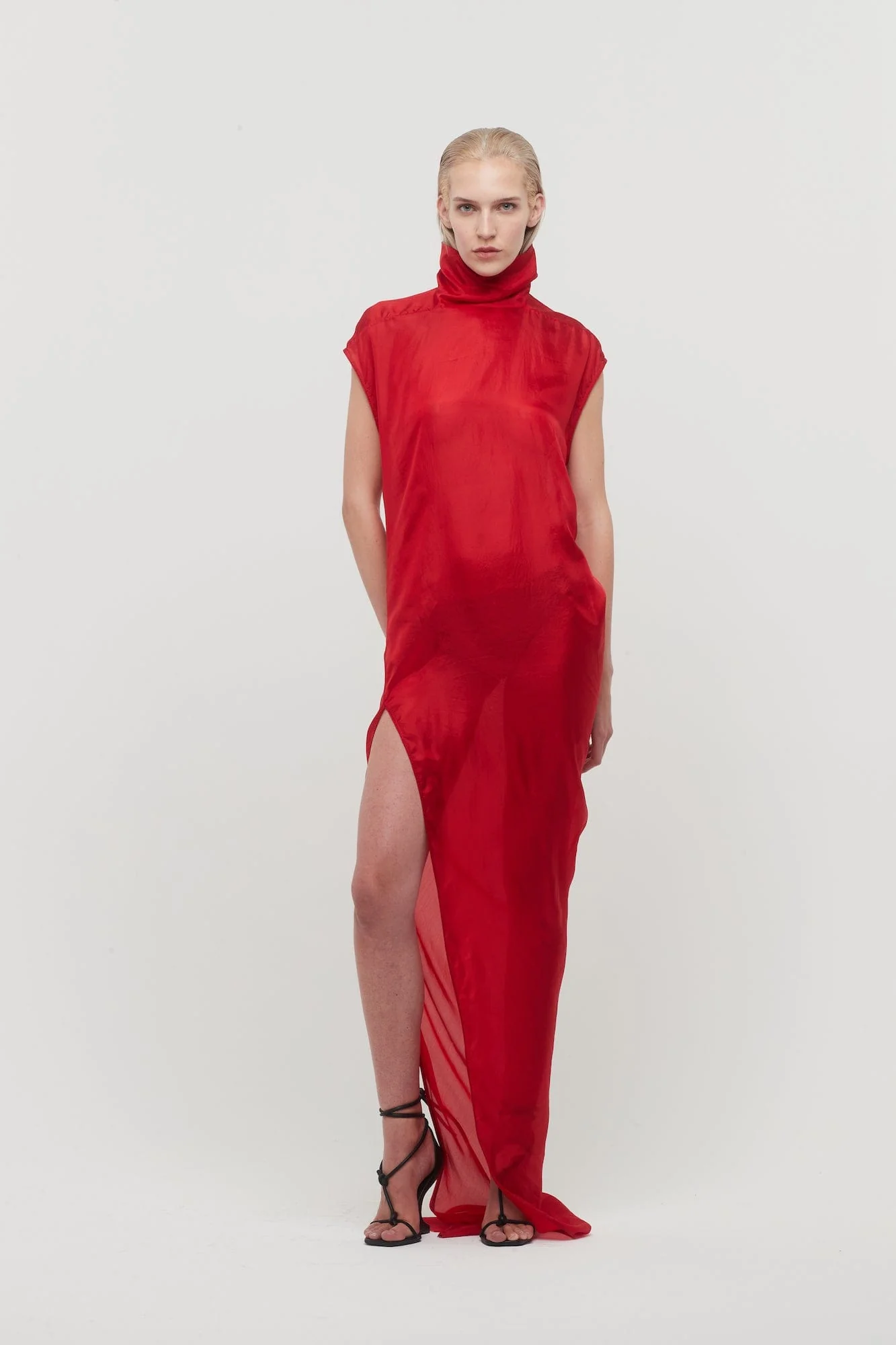 Rick Owens Edfu T Dress in Cardinal Red - Image 4