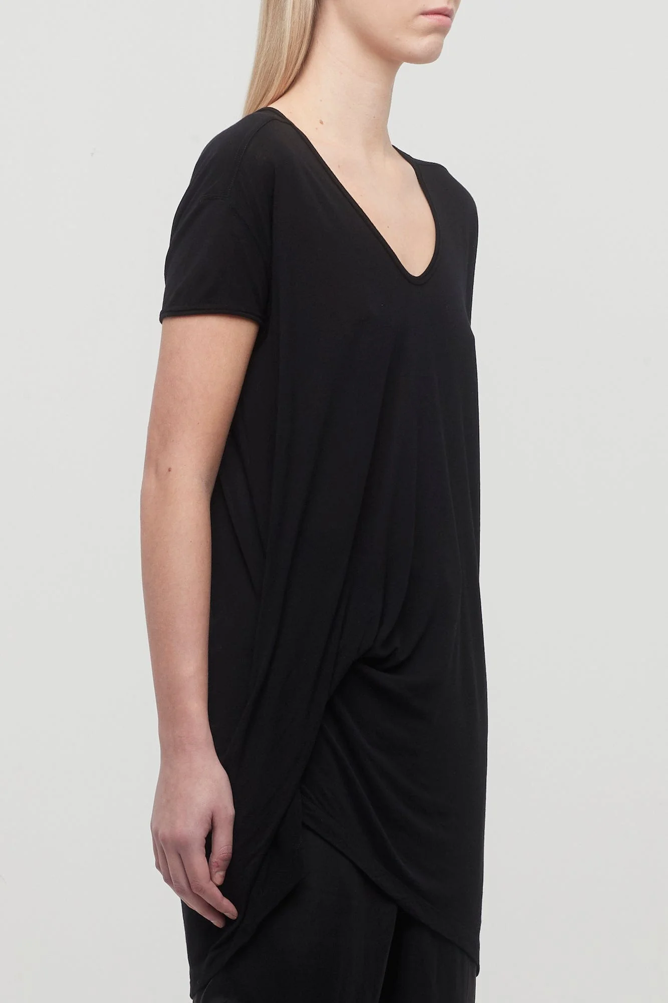 Rick Owens Hiked T in Black - Image 2