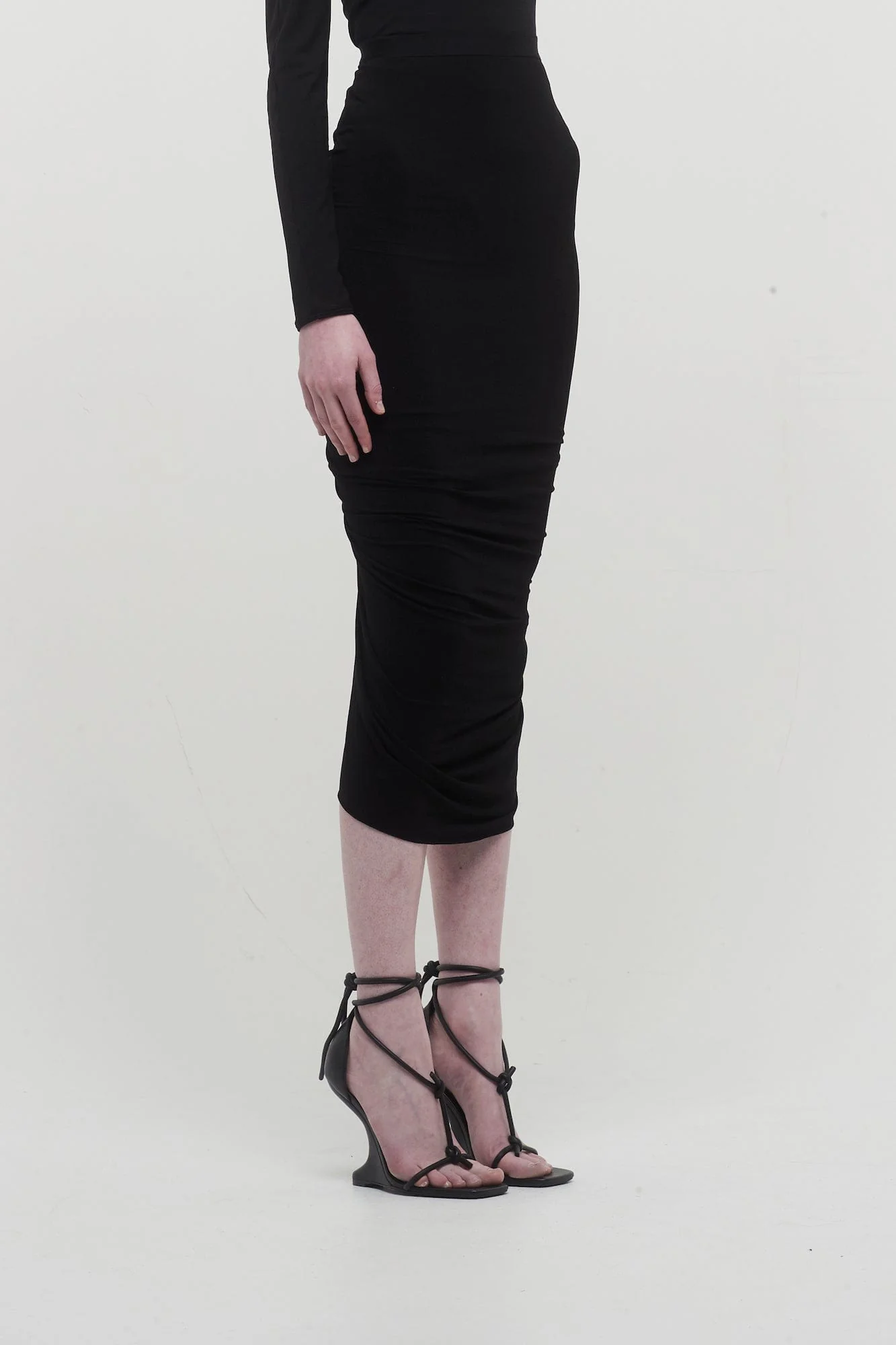 Rick Owens Shrimp Skirt in Black - Image 2