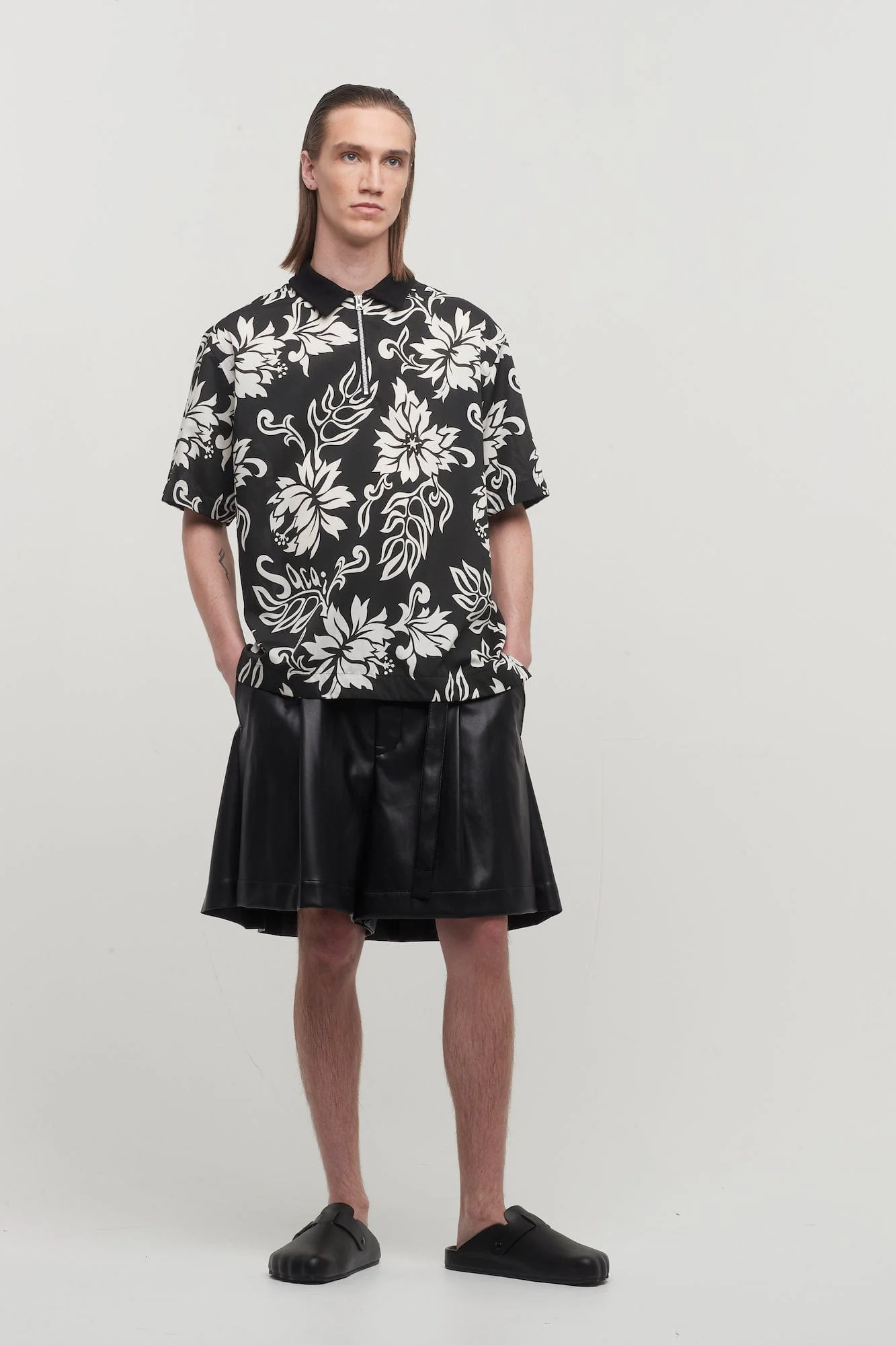 Sacai Faux Leather Shorts - Image 4