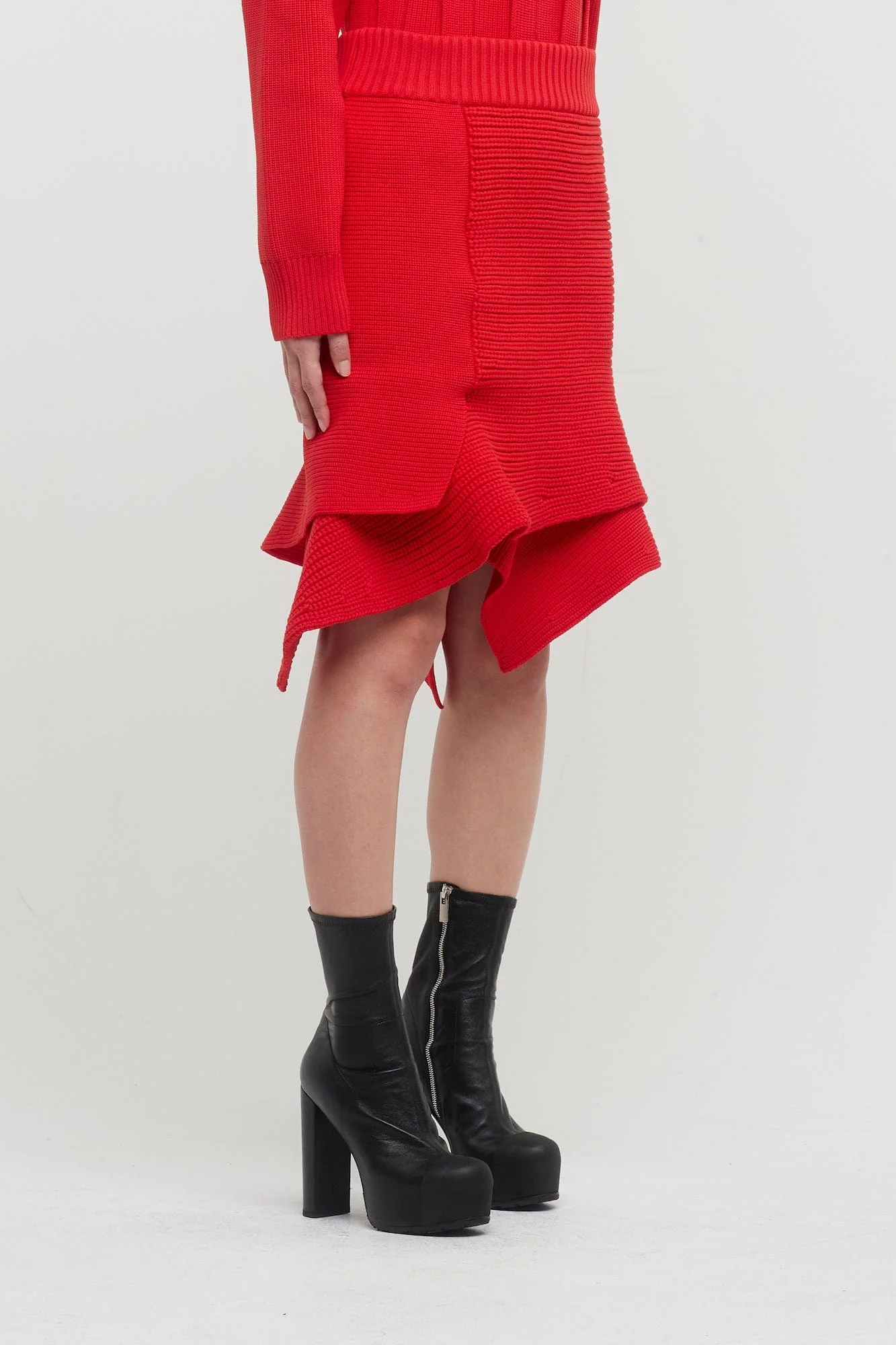 Sacai Knit Skirt in Red - Image 2