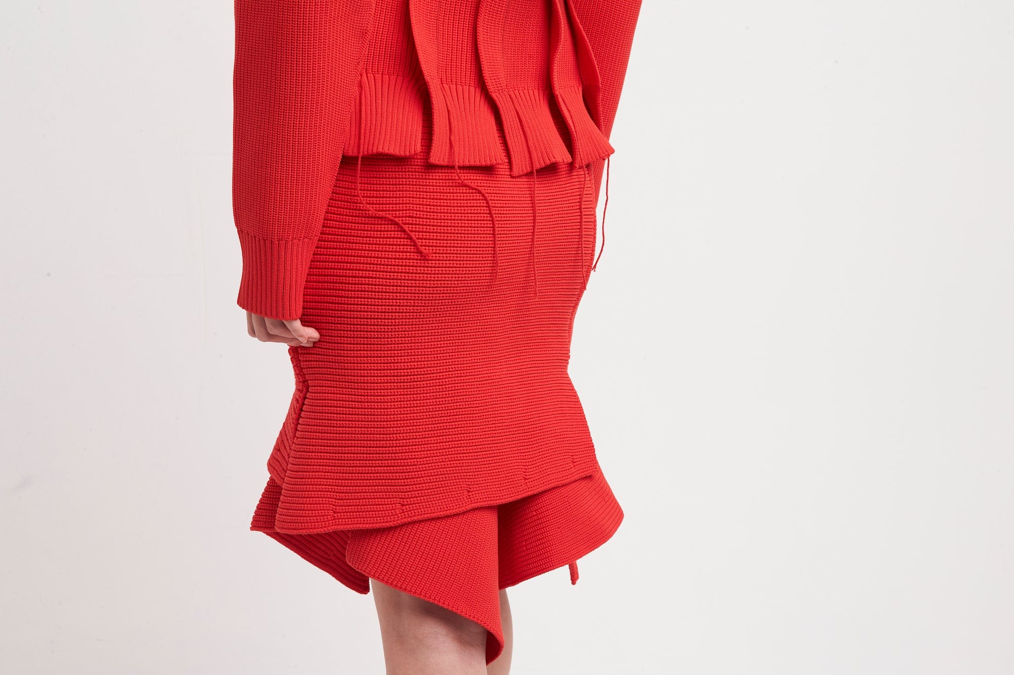 Sacai Knit Skirt in Red - Image 5