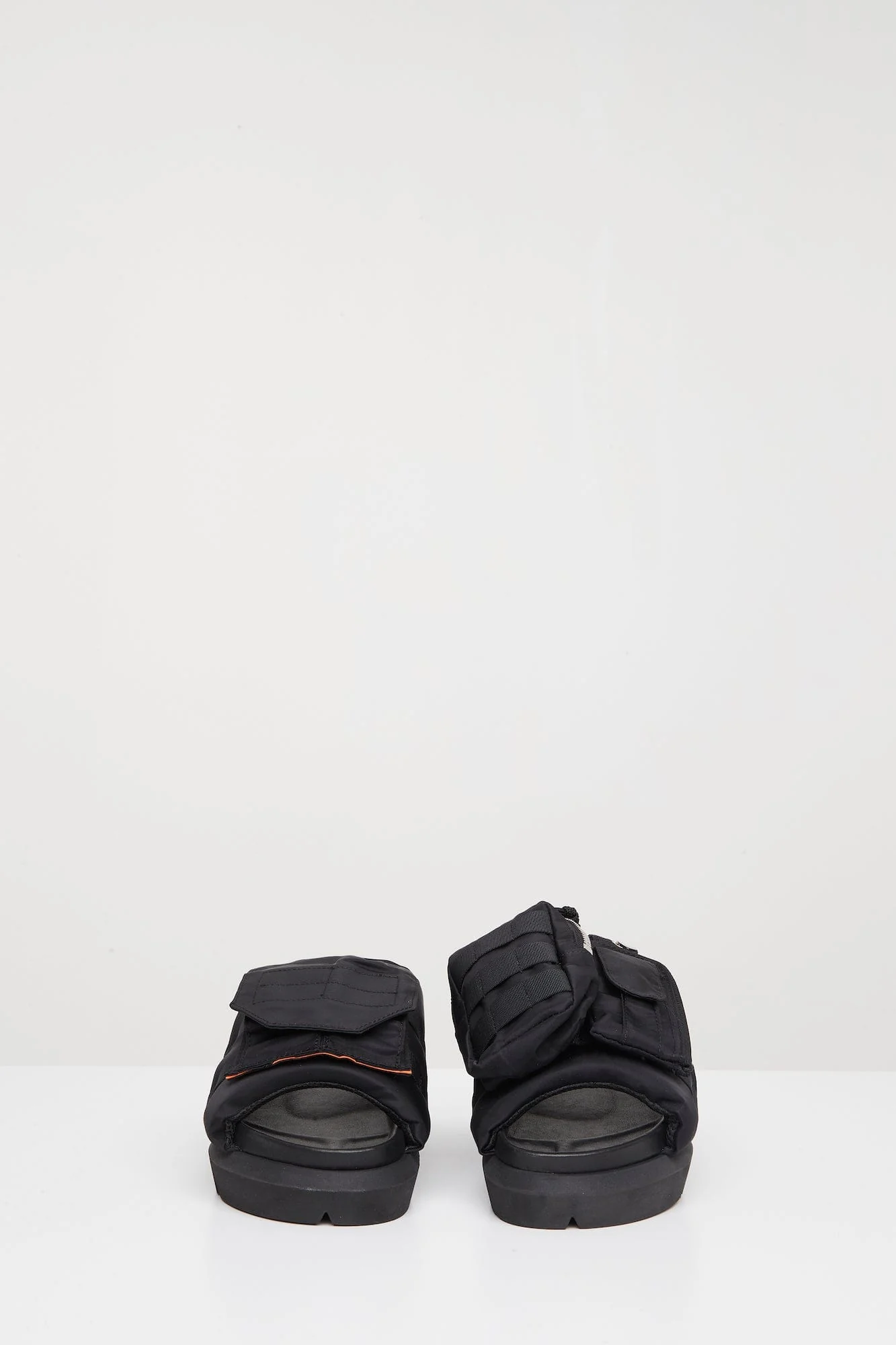 Sacai Pockets Slides in Black - Image 2
