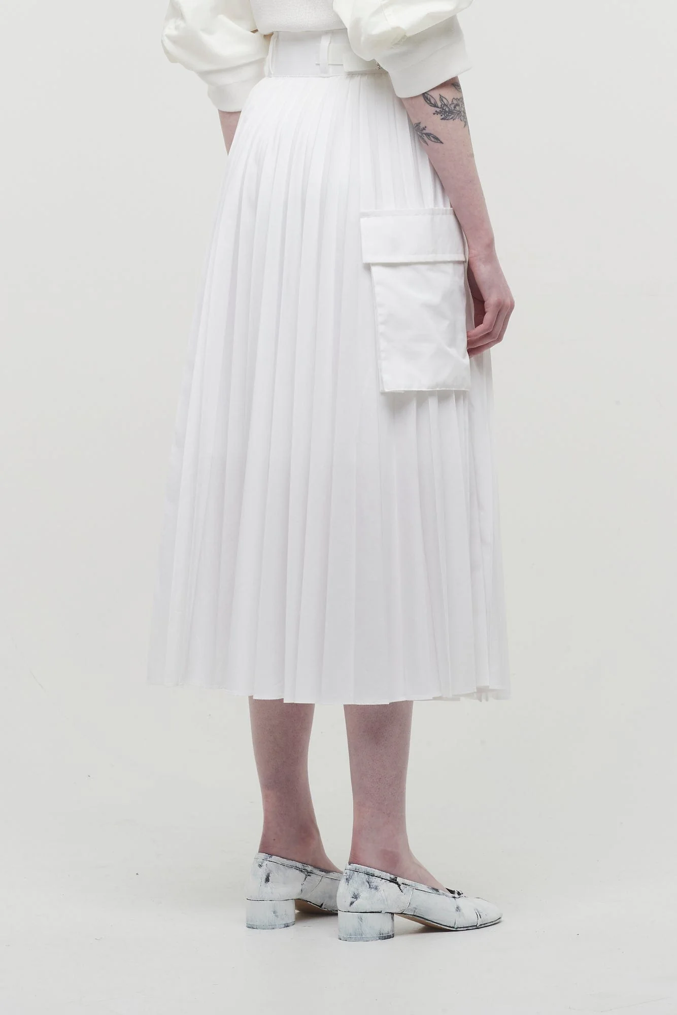 Sacai Thomas Mason Cotton Poplin Skirt - Image 3