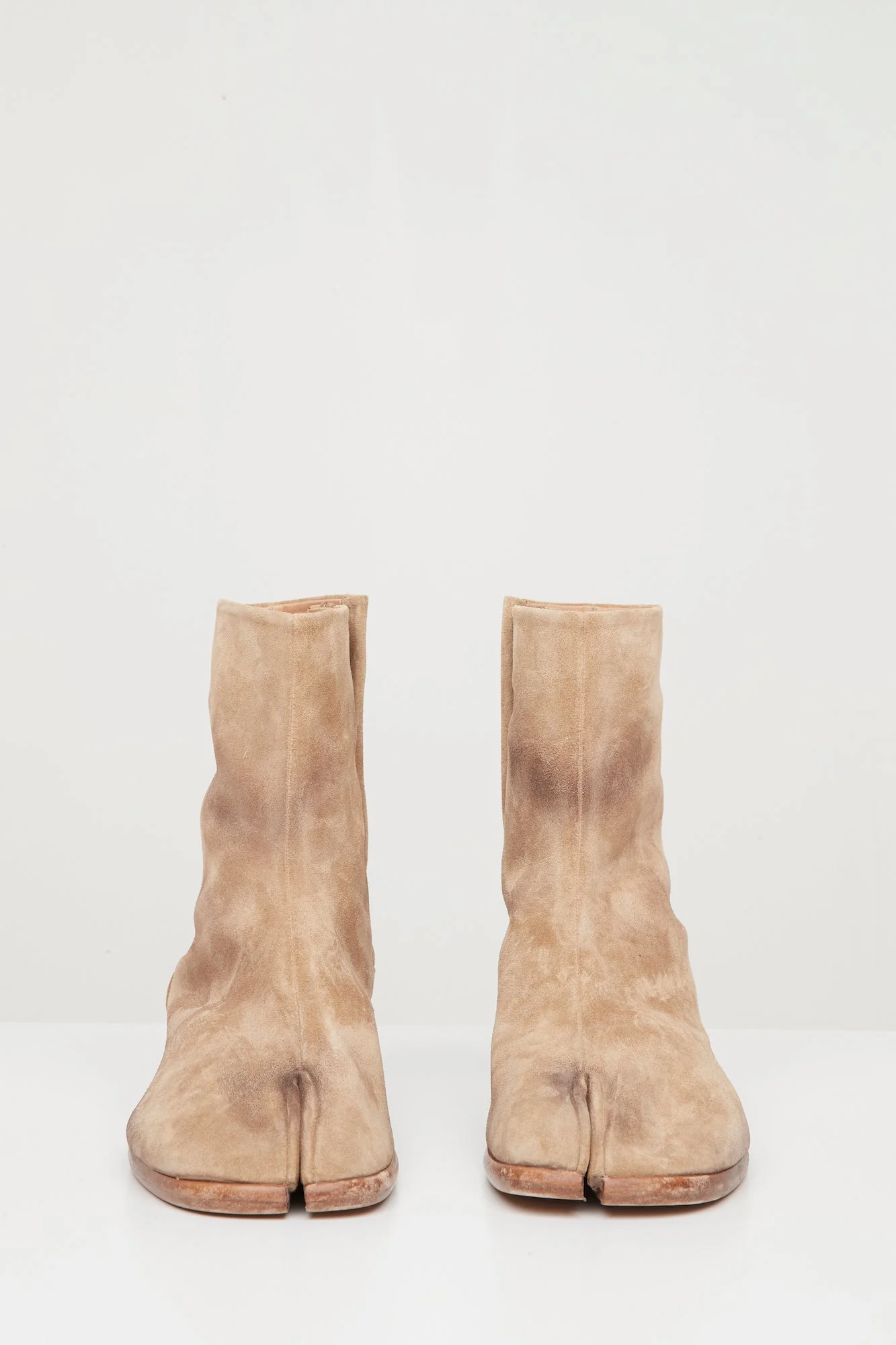 Maison Margiela Tabi Ankle Boots in Distressed Suede - Image 2