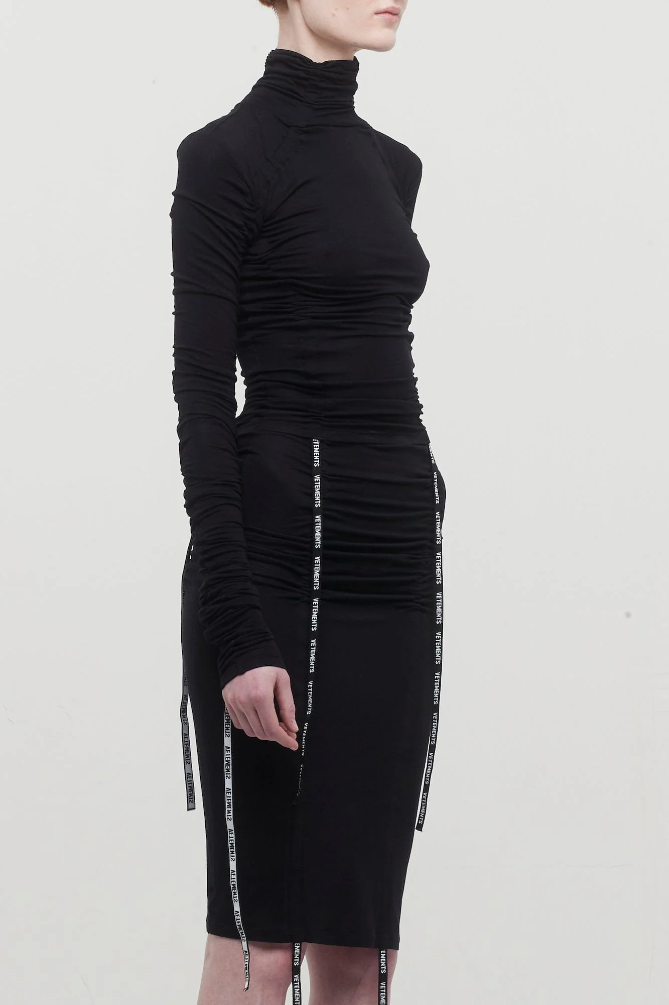 Vetements Gathered Jersey Crop Top - Image 2
