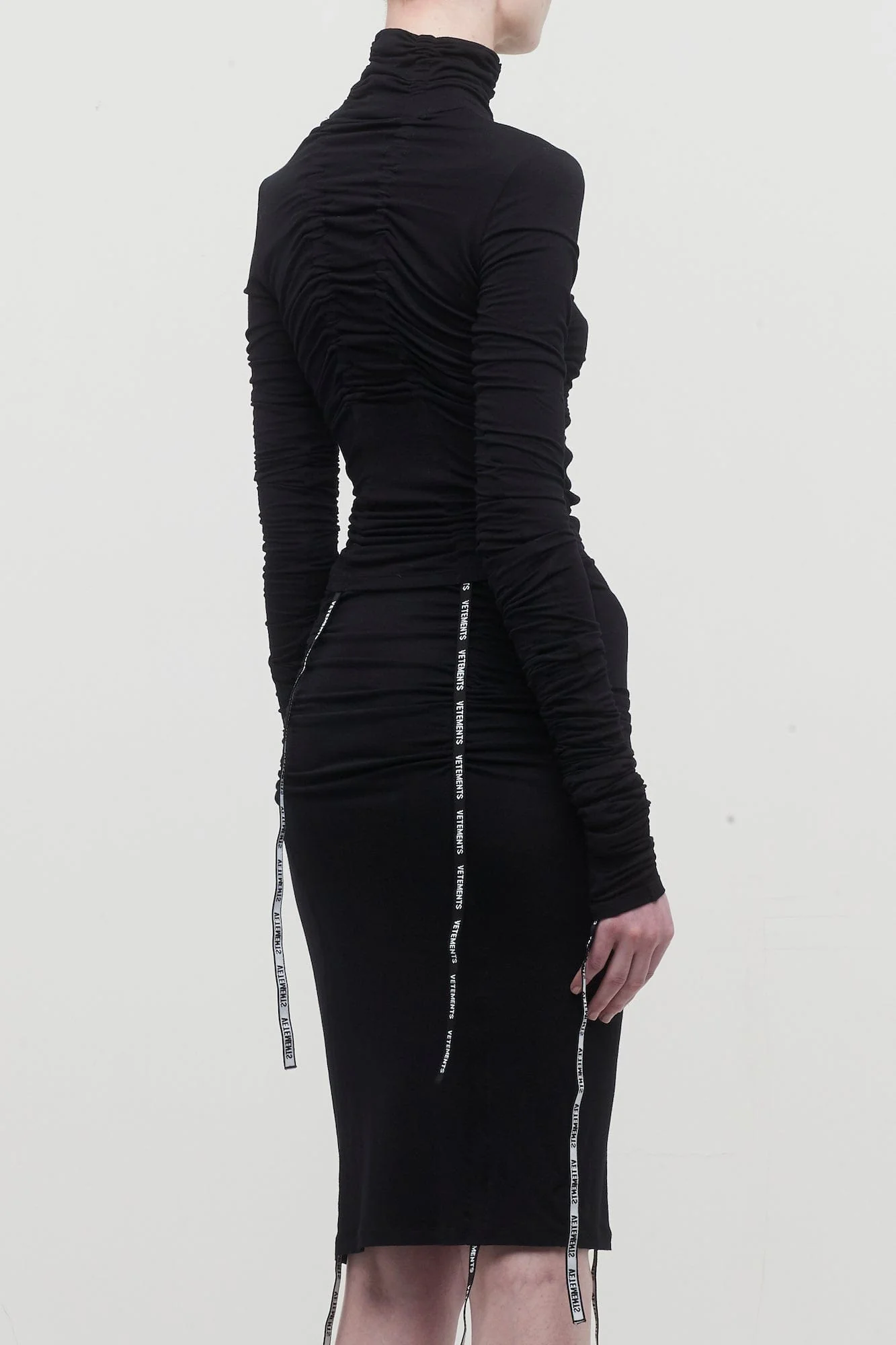 Vetements Gathered Jersey Crop Top - Image 3