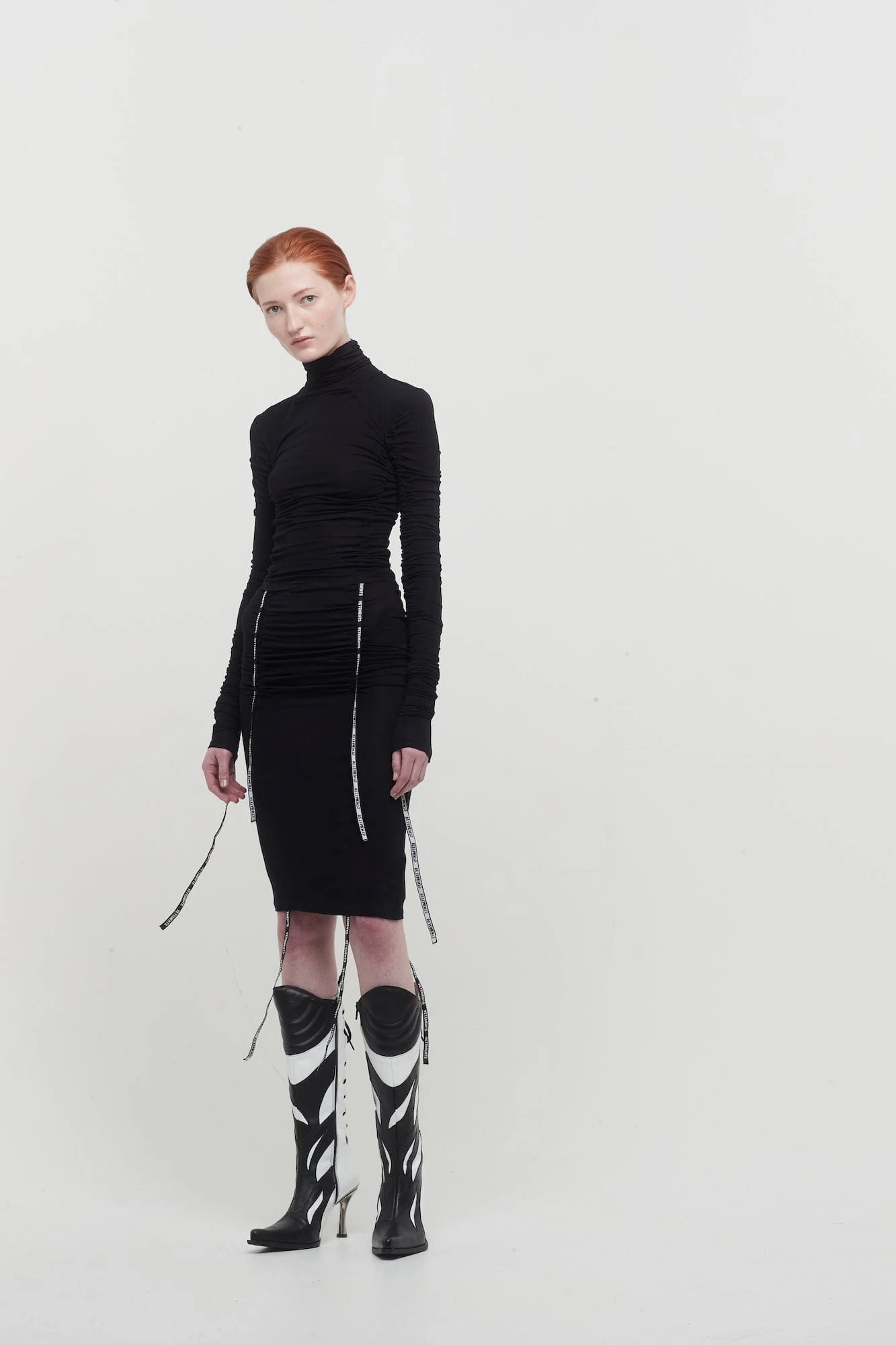 Vetements Gathered Jersey Crop Top - Image 4