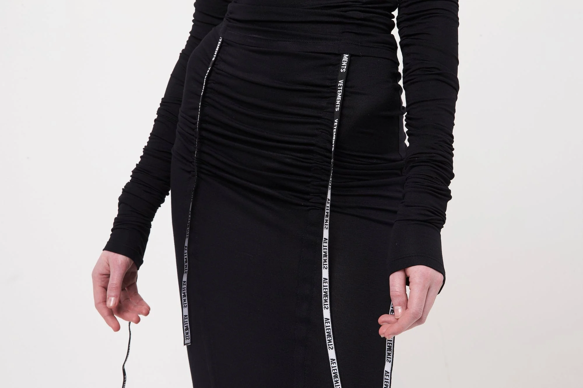 Vetements Gathered Jersey Crop Top - Image 5