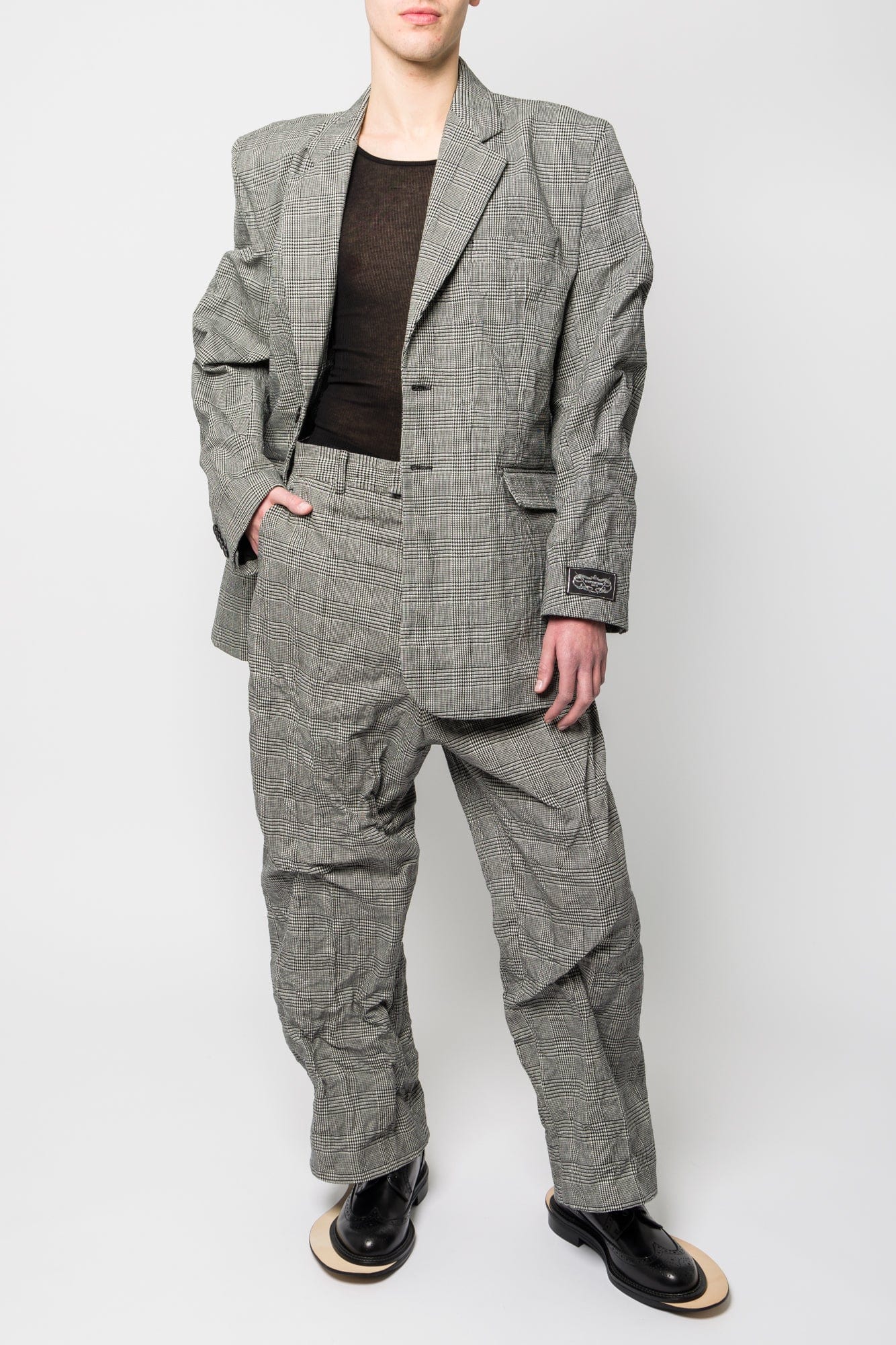 Vetements Metalized Wrinkled Tailored Pants - Image 4