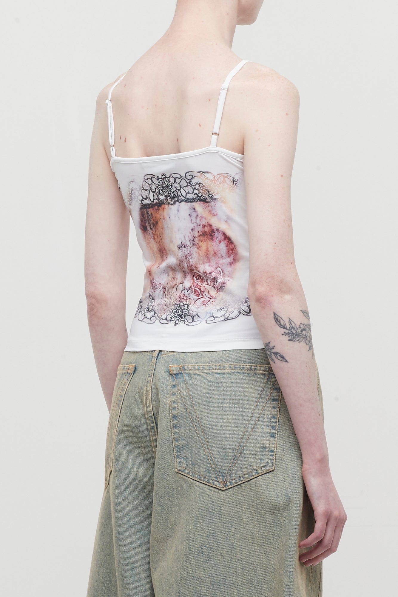 Y/Project Lace Print Tank Top - Image 3