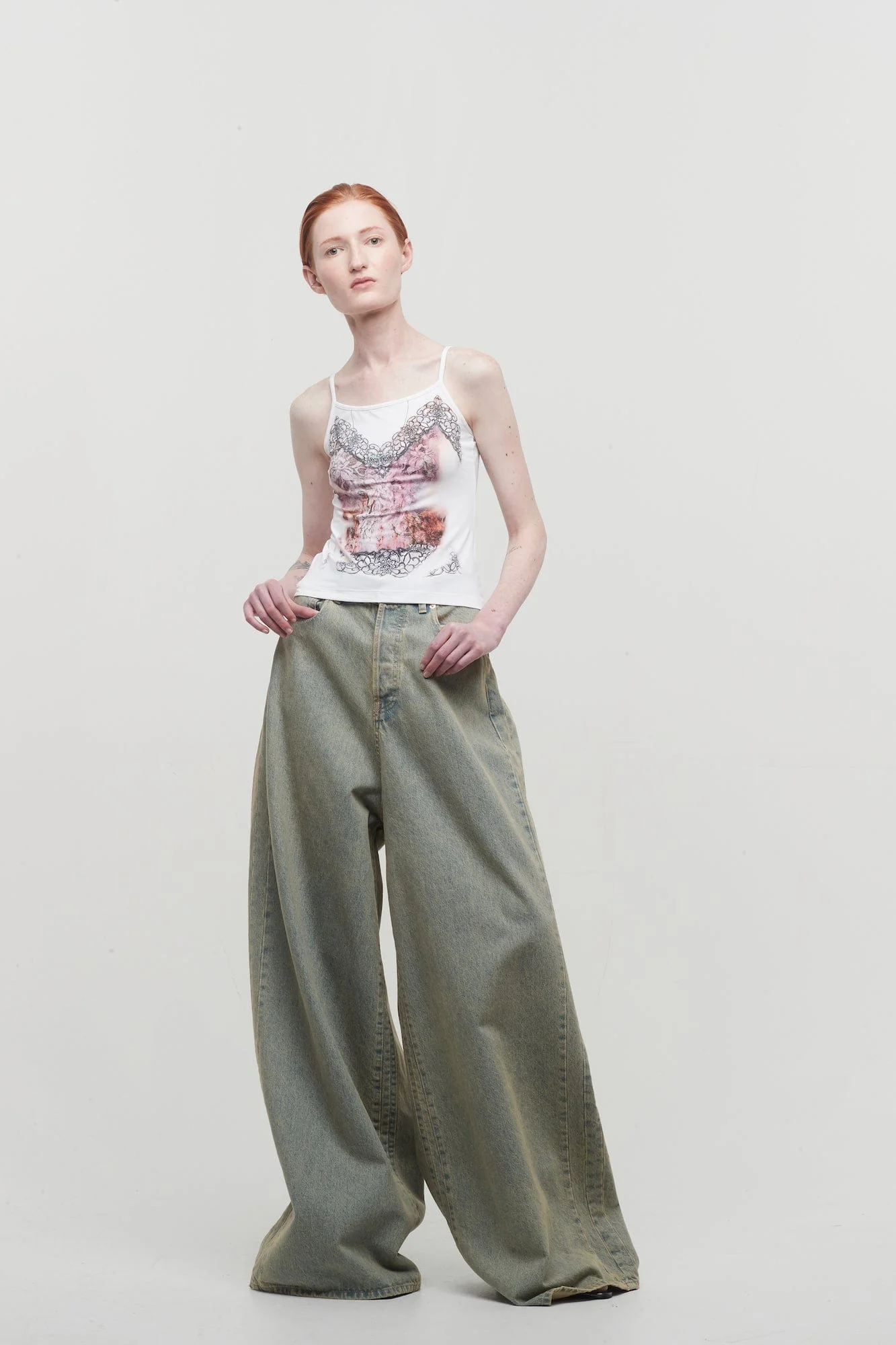 Y/Project Lace Print Tank Top - Image 4