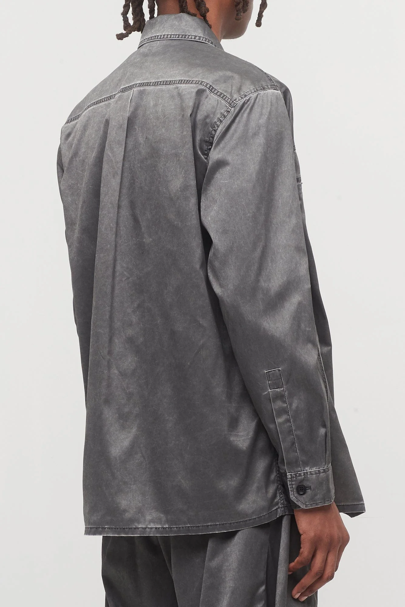 Y/Project Pop Up Overshirt in Washed Black - Image 3