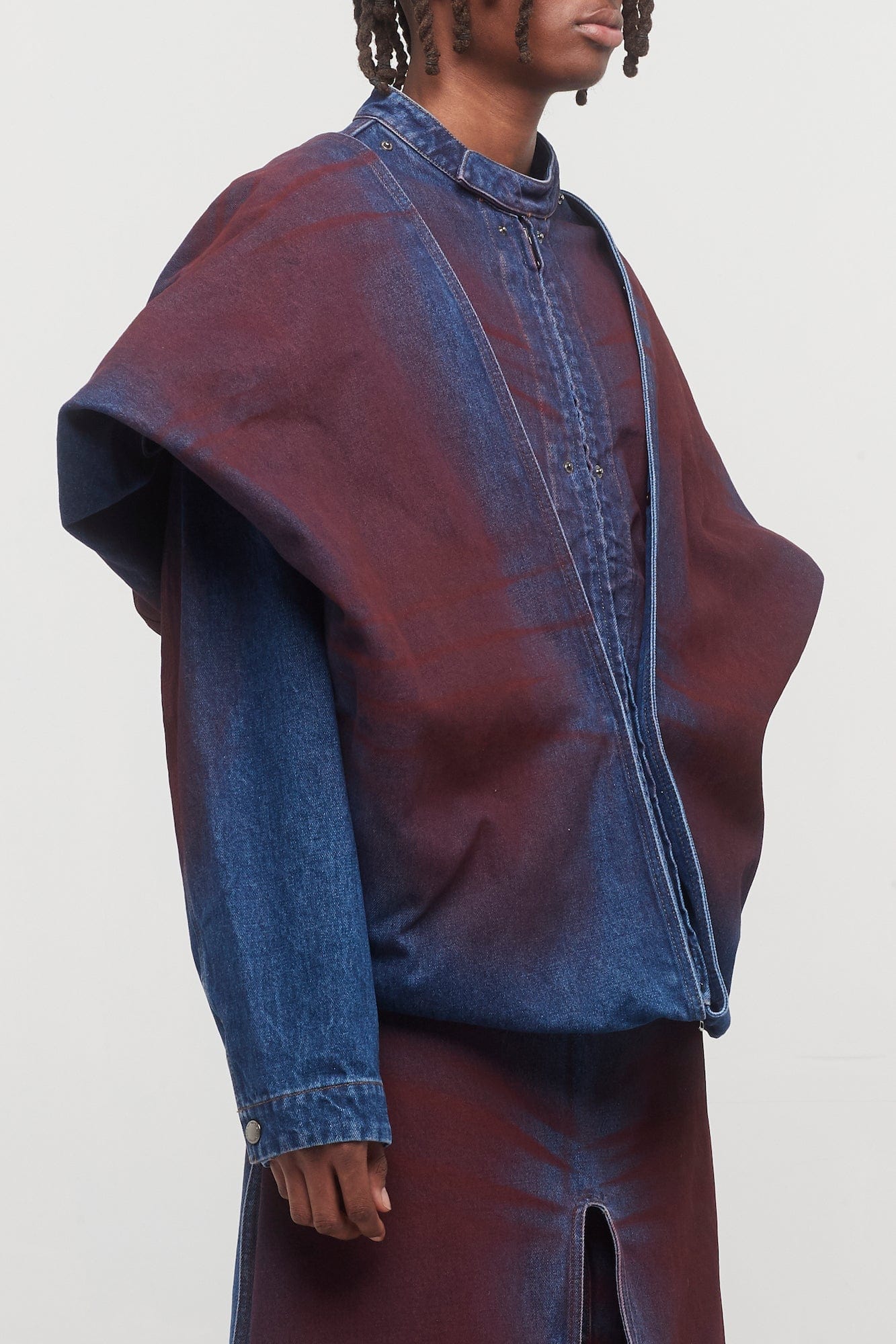 Y/Project Snap off Panel Hood Denim Jacket - Image 2