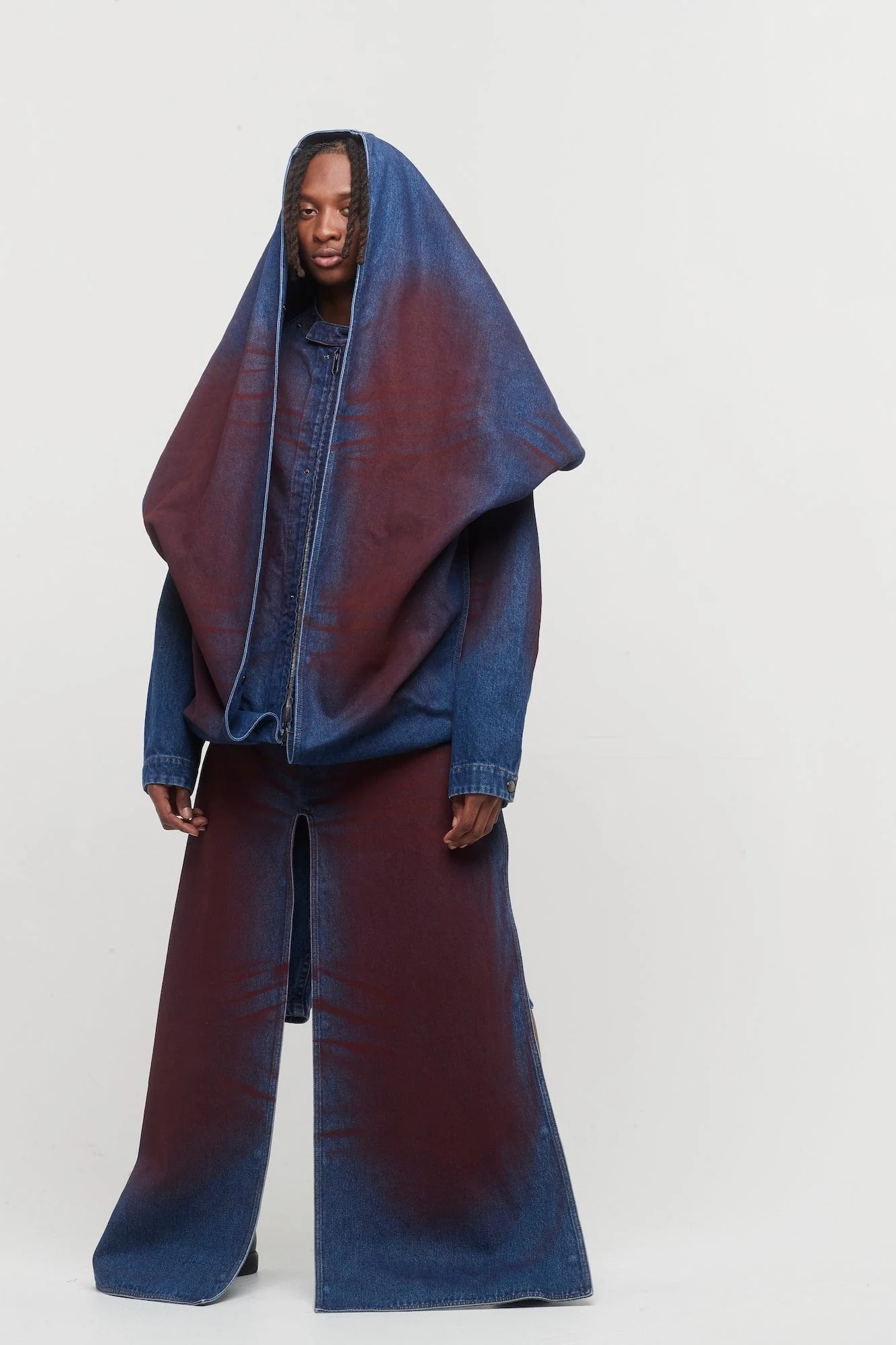Y/Project Snap off Panel Hood Denim Jacket - Image 5