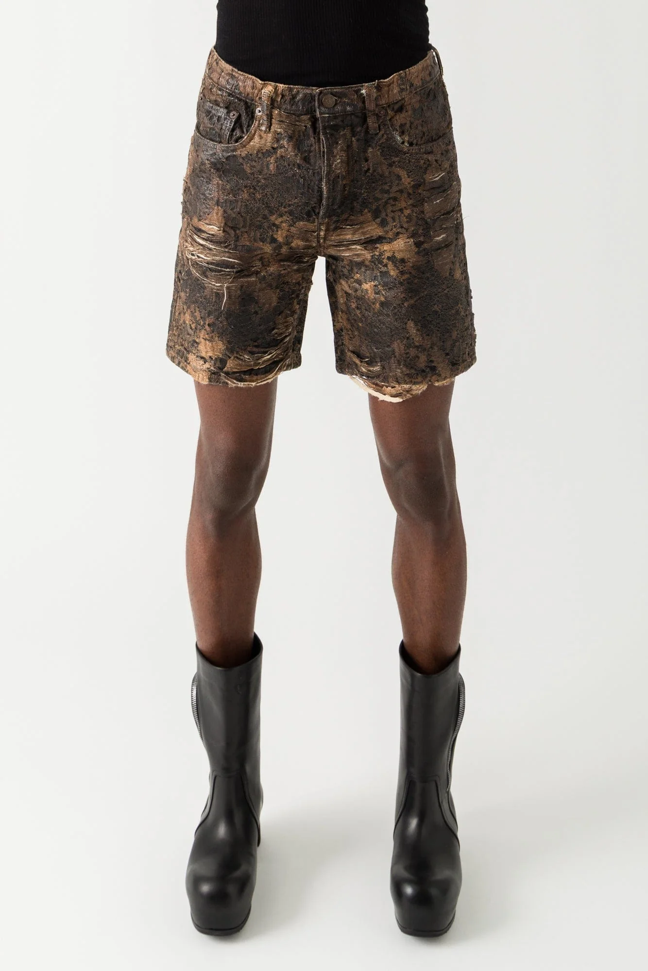 Acne Studios Loose Fit Shorts in Brown