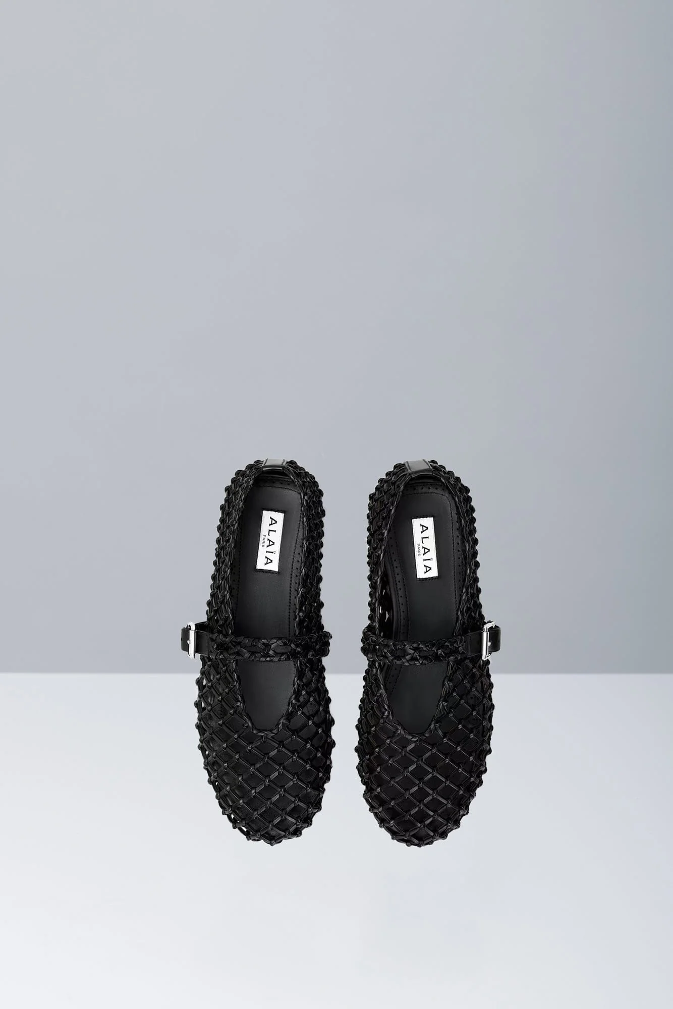 Alaïa Ballet Flats in Braided Black - Image 2