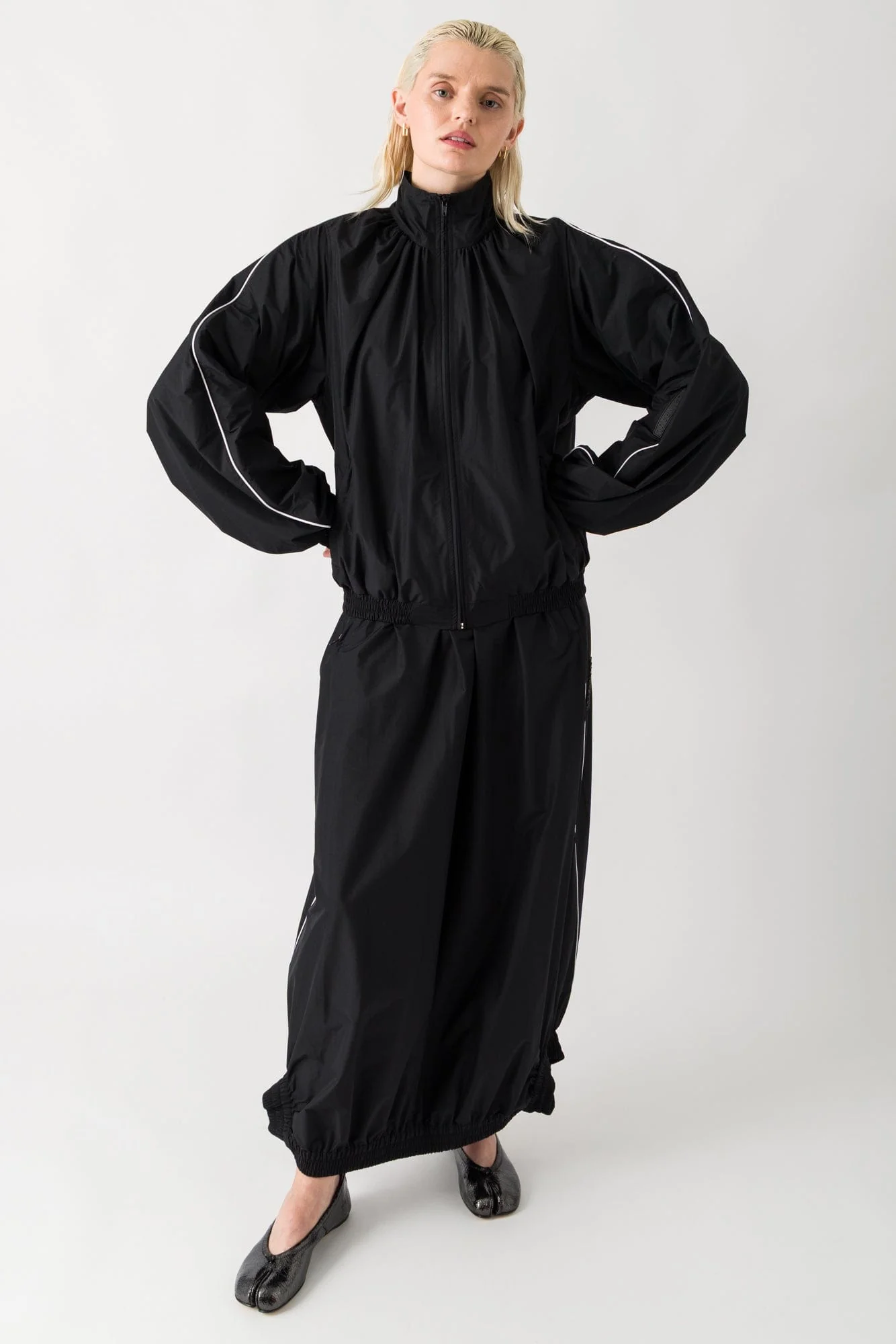 Alainpaul Gathered Neck Track Jacket - Image 4