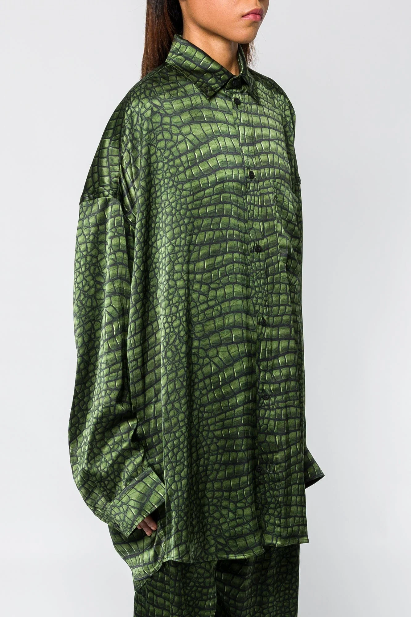 Balenciaga AI Croc LS Cocoon Shirt - Image 2