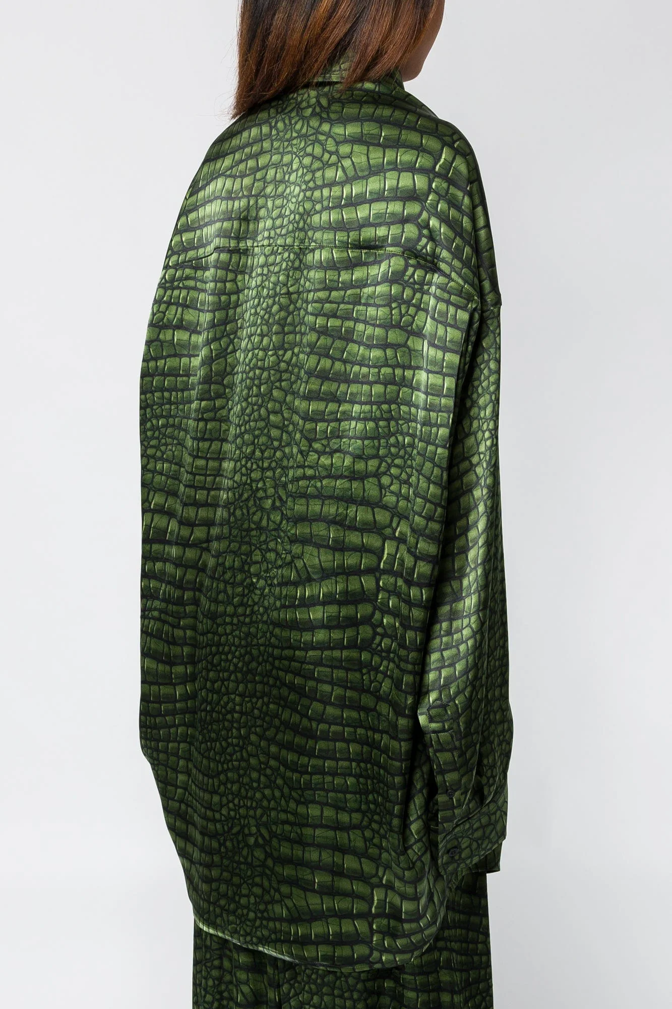 Balenciaga AI Croc LS Cocoon Shirt - Image 3