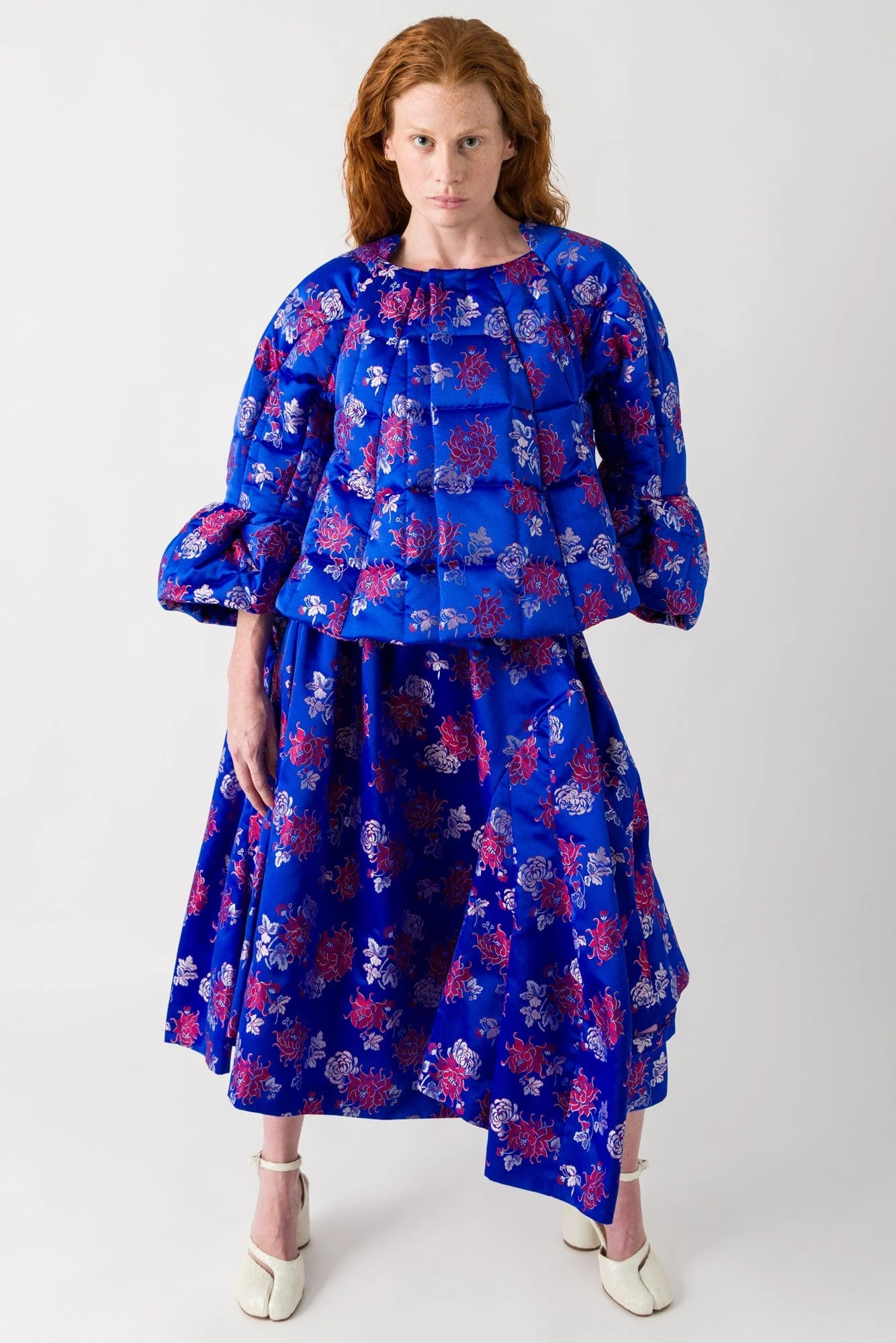 Comme des Garçons Blue Floral Patterned Top - Image 4