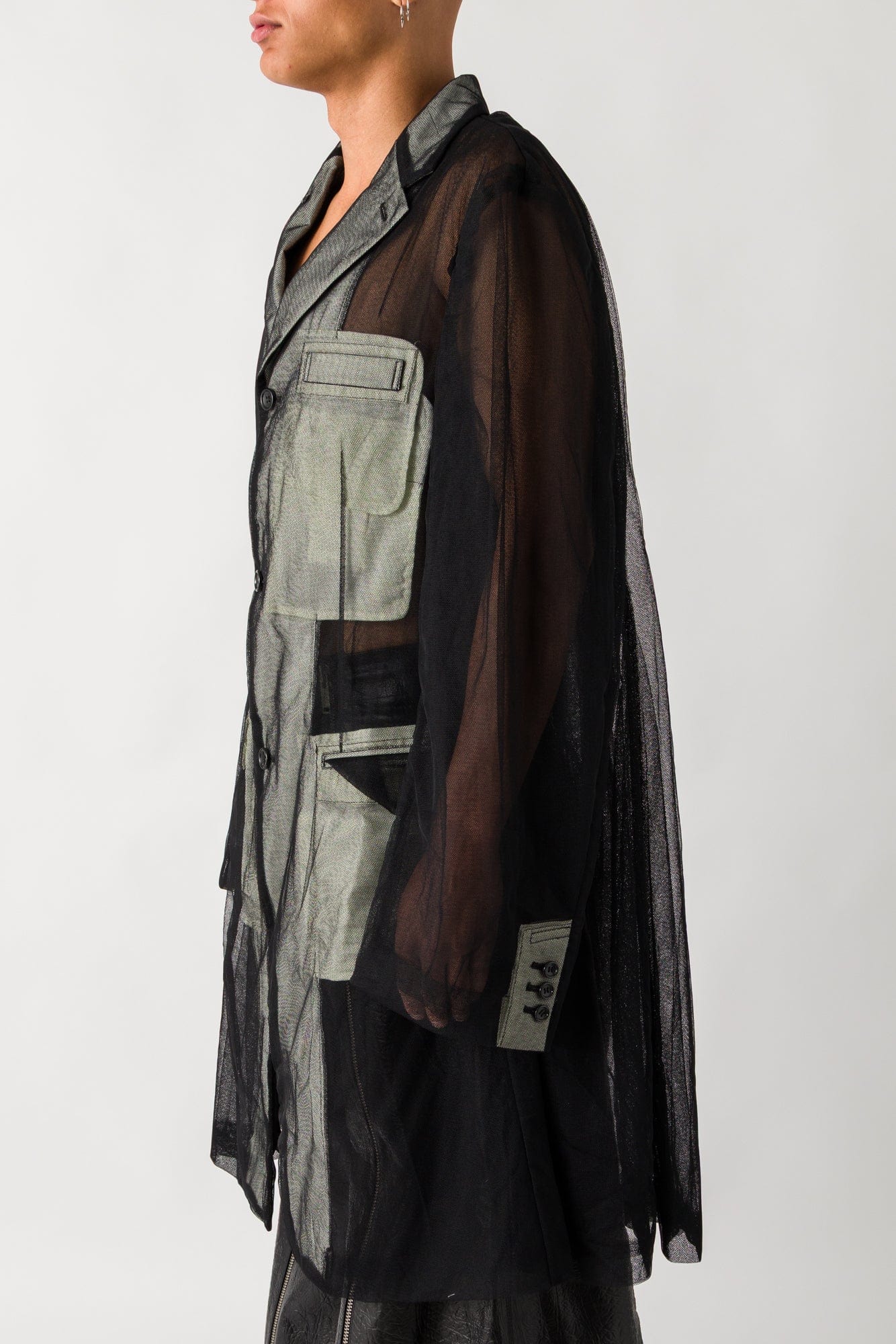 Comme des Garçons Homme Plus Tulle Coat - Image 2