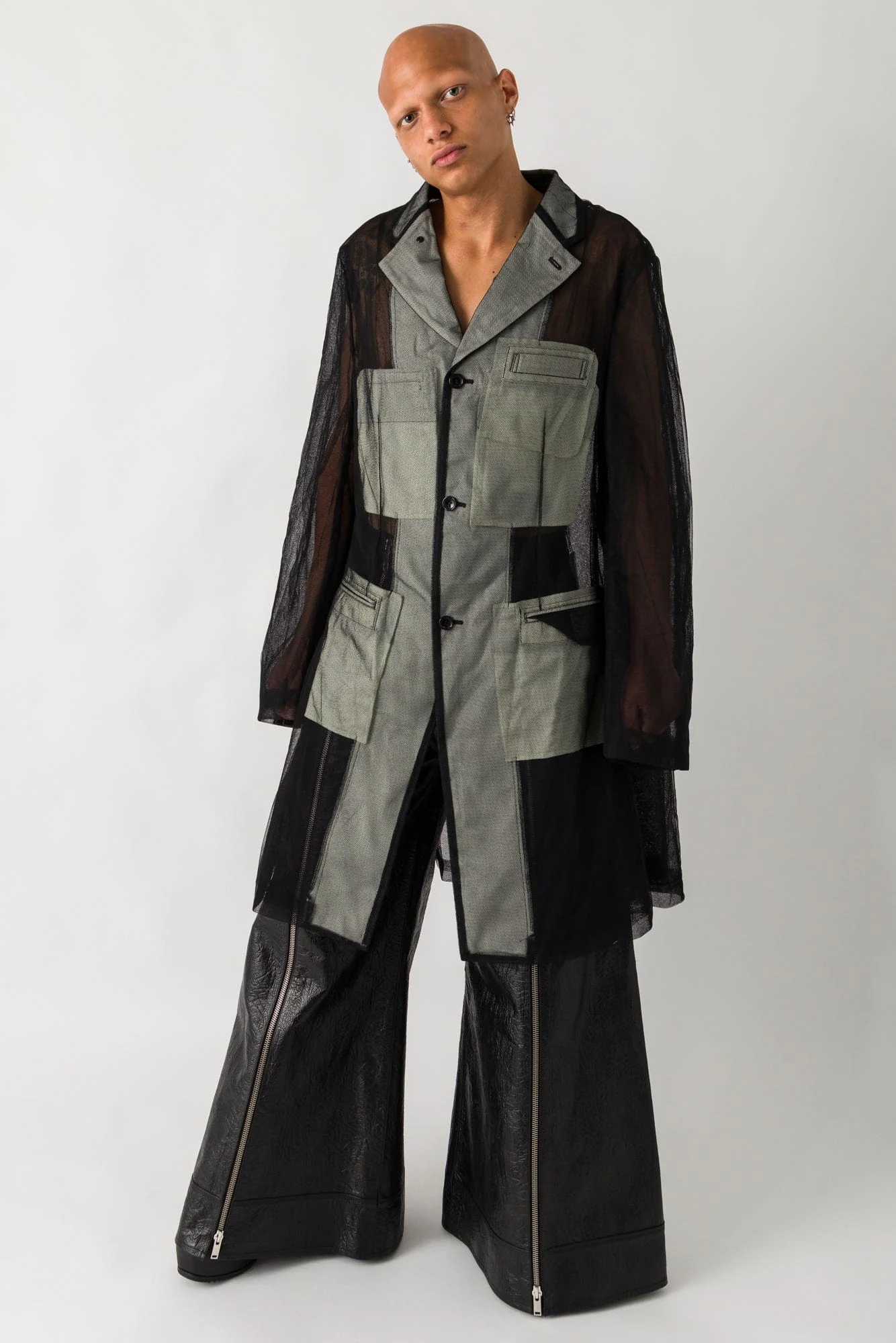 Comme des Garçons Homme Plus Tulle Coat - Image 4