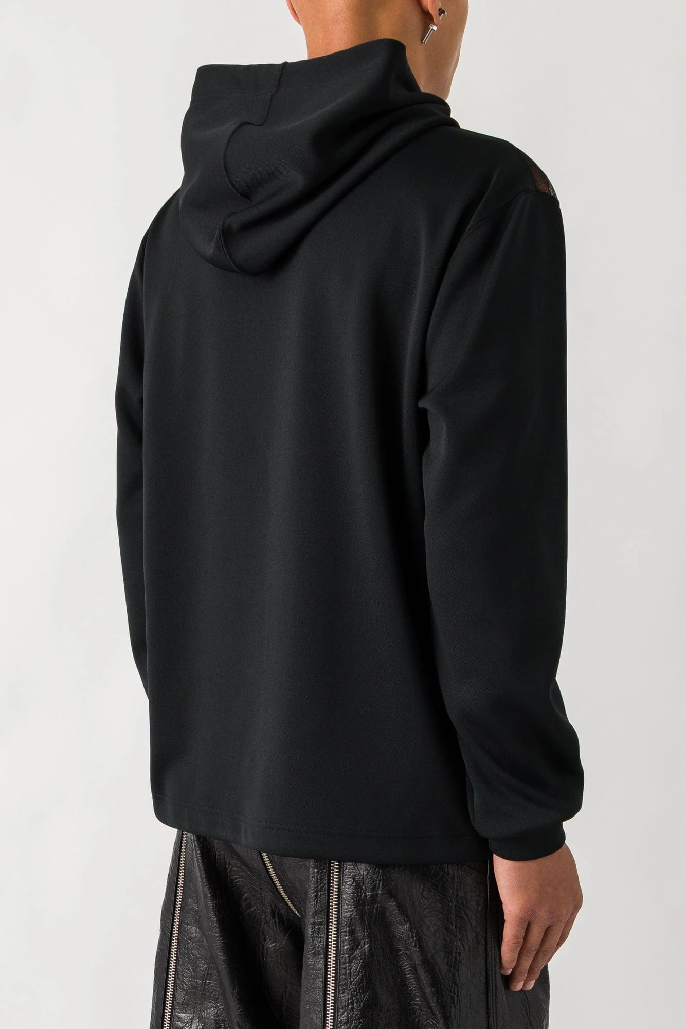 Comme des Garçons Homme Plus Tulle Detailed Hoodie - Image 3