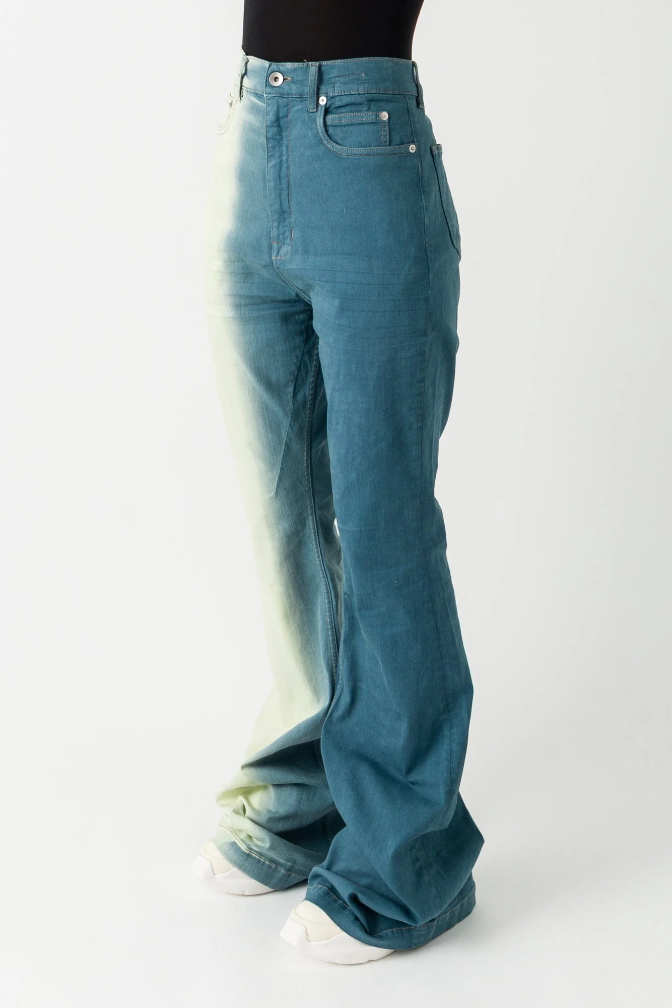 Rick Owens DRKSHDW Bolan Bootcut in Denim Toothpaste Degrade SS25 - Image 2
