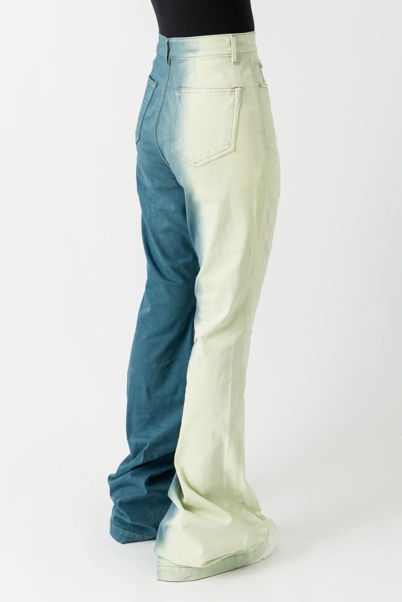 Rick Owens DRKSHDW Bolan Bootcut in Denim Toothpaste Degrade SS25 - Image 3
