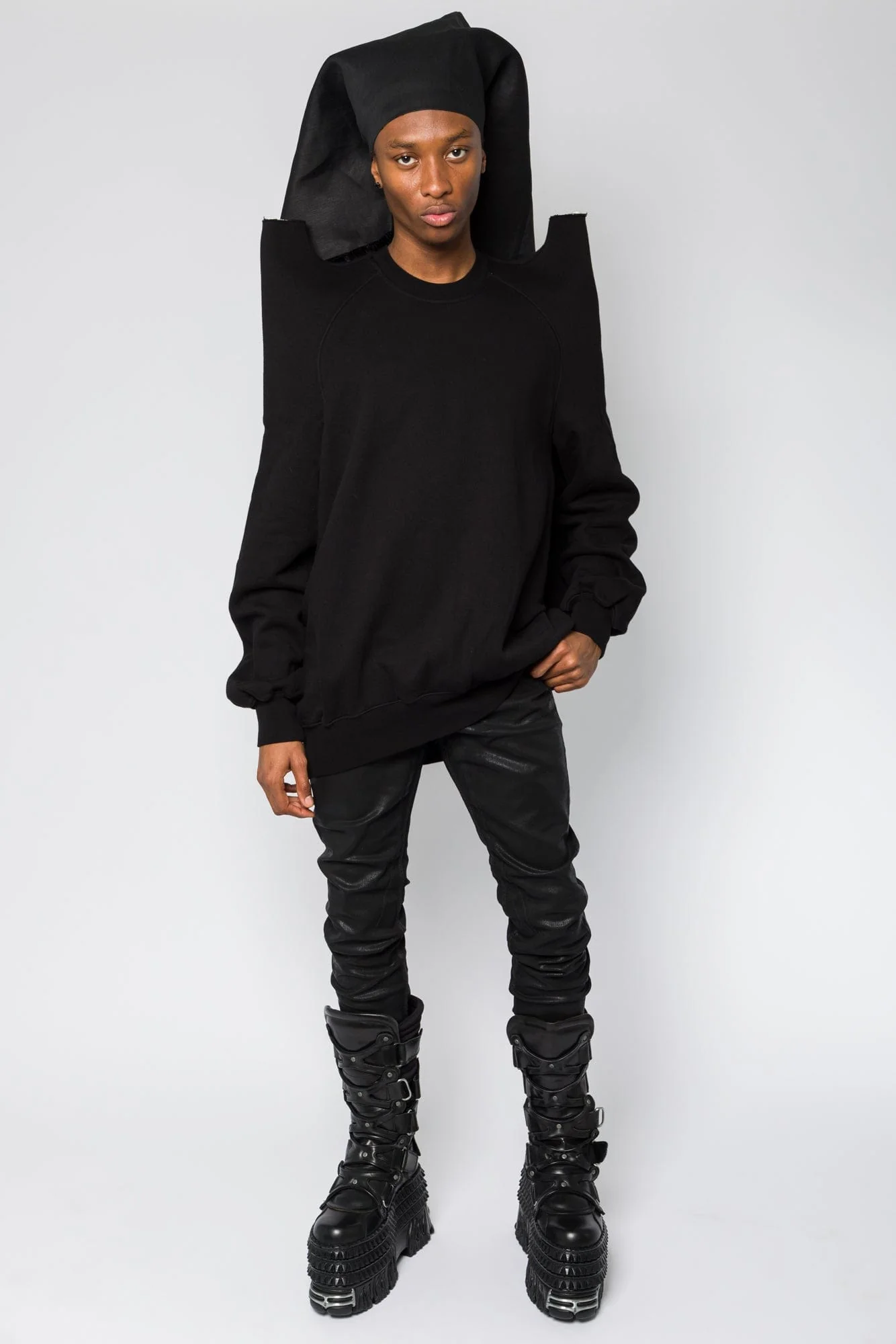 Rick Owens DRKSHDW Detroit Cut in Black Denim SS25 - Image 4