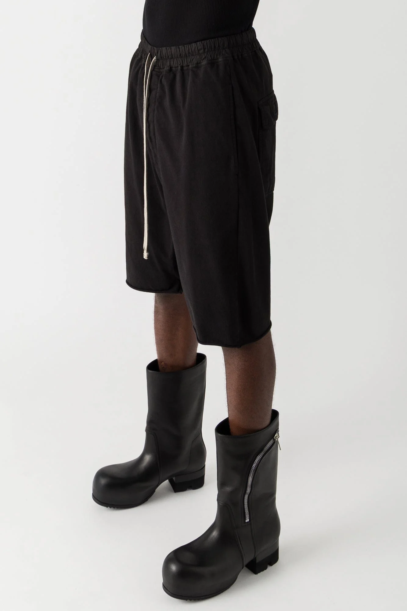 Rick Owens DRKSHDW Drawstring Pods in Black SS25 - Image 2