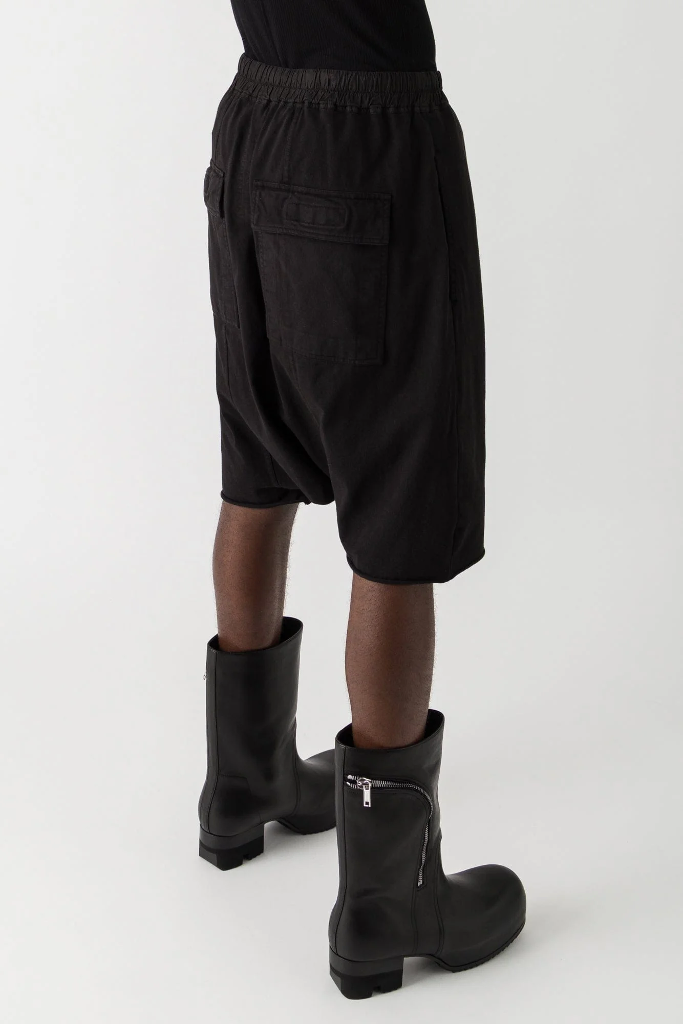 Rick Owens DRKSHDW Drawstring Pods in Black SS25 - Image 3