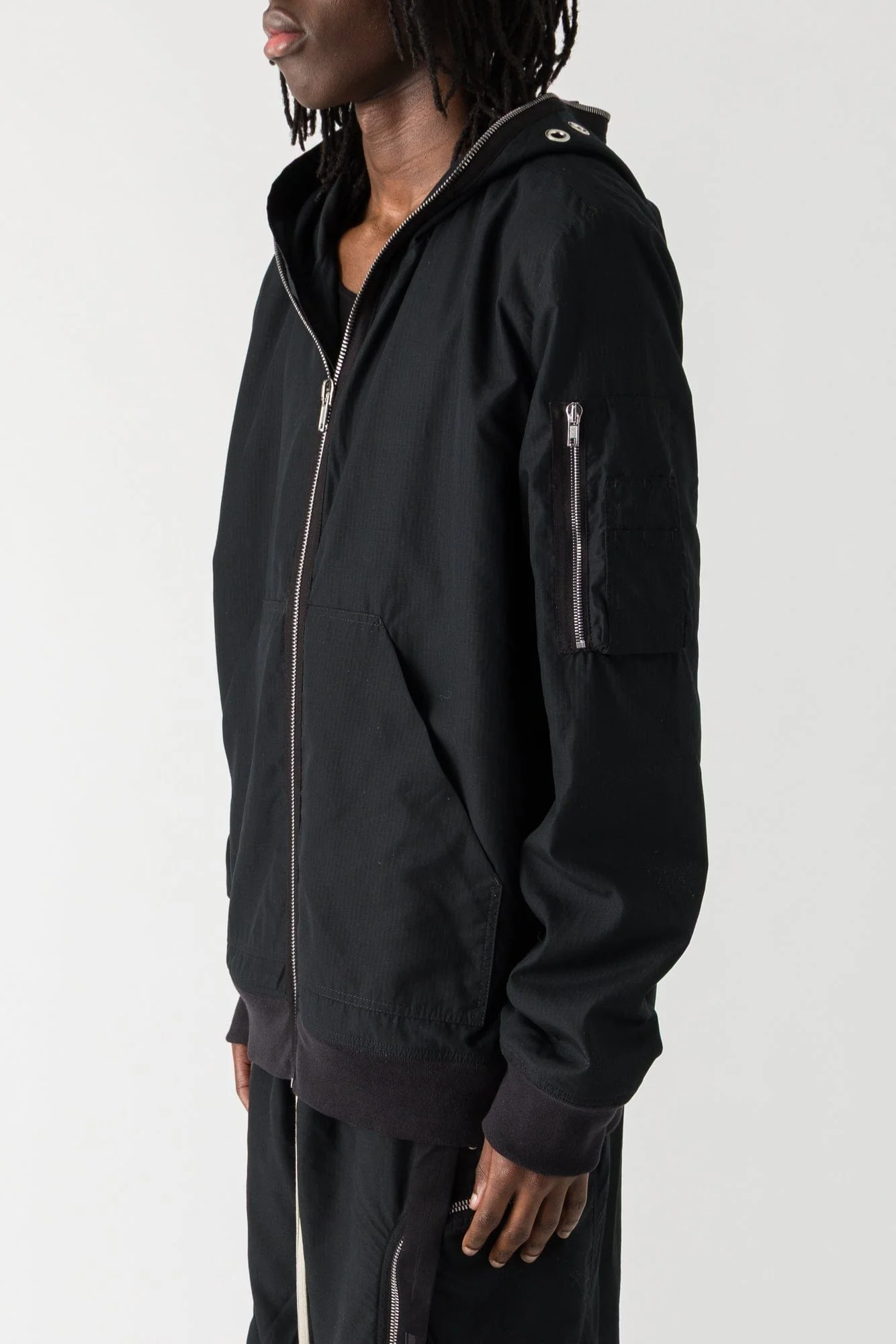 Rick Owens DRKSHDW Gimp Flight Bomber in Black SS25 - Image 2