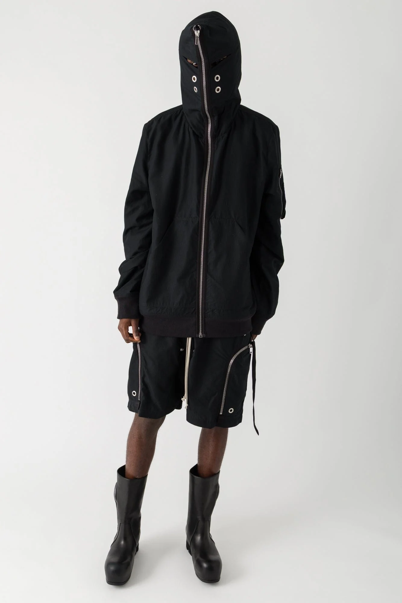 Rick Owens DRKSHDW Gimp Flight Bomber in Black SS25 - Image 4