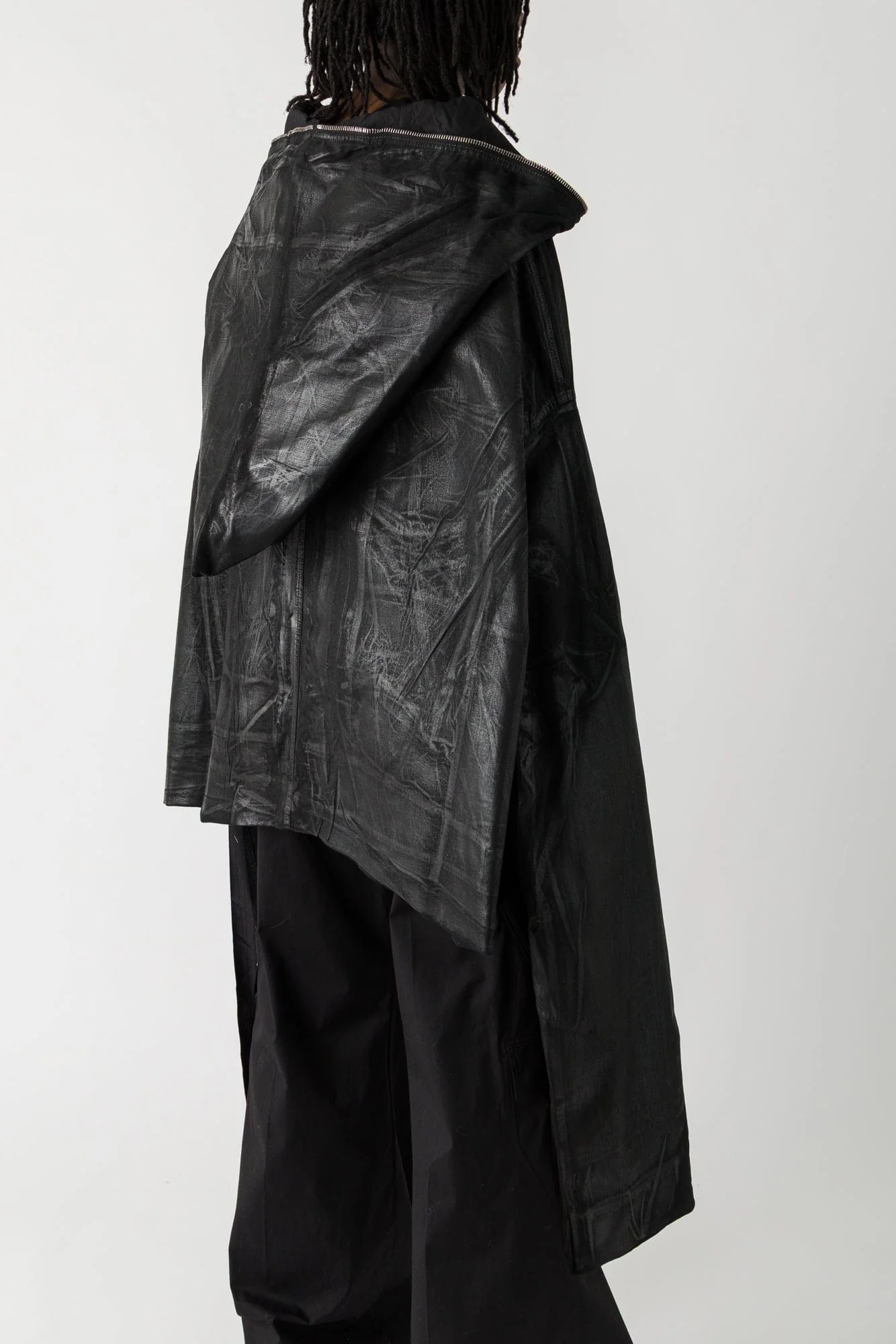 Rick Owens DRKSHDW Gimp Kaftan Jkt in Black SS25 - Image 3