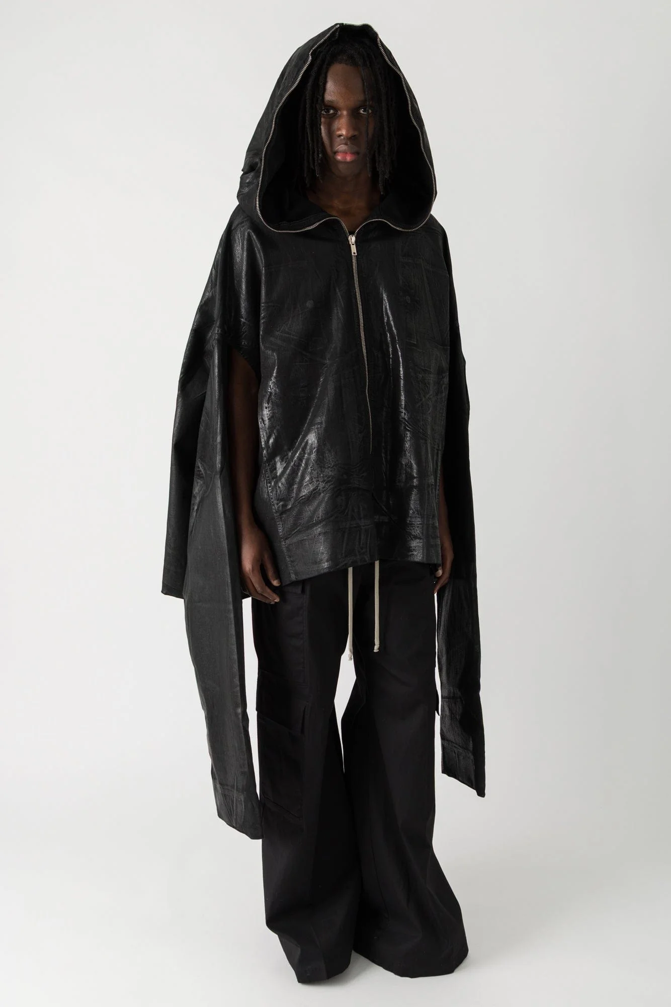 Rick Owens DRKSHDW Gimp Kaftan Jkt in Black SS25 - Image 4