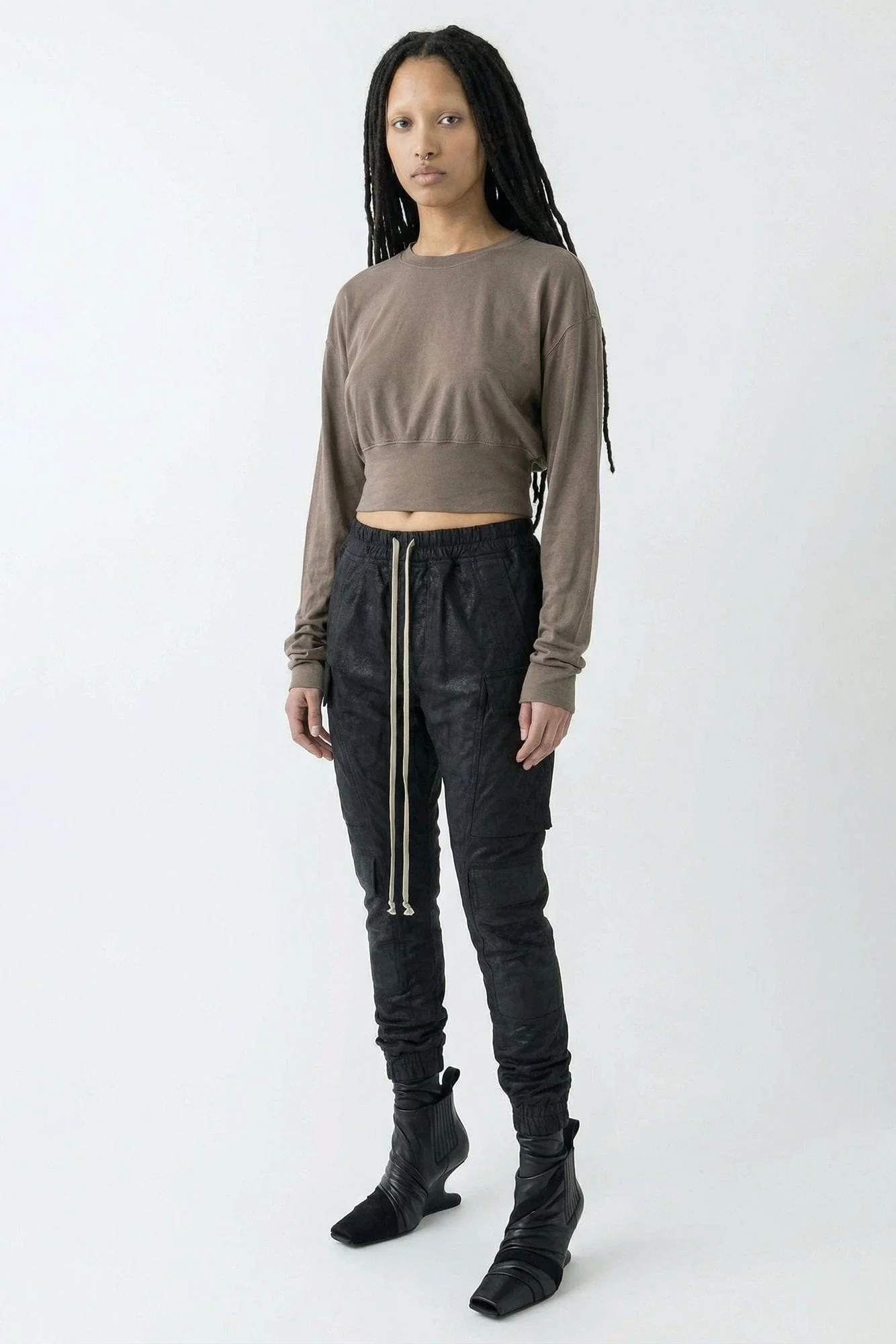 Rick Owens DRKSHDW Tatlin Sweat T in Dust SS25 - Image 4