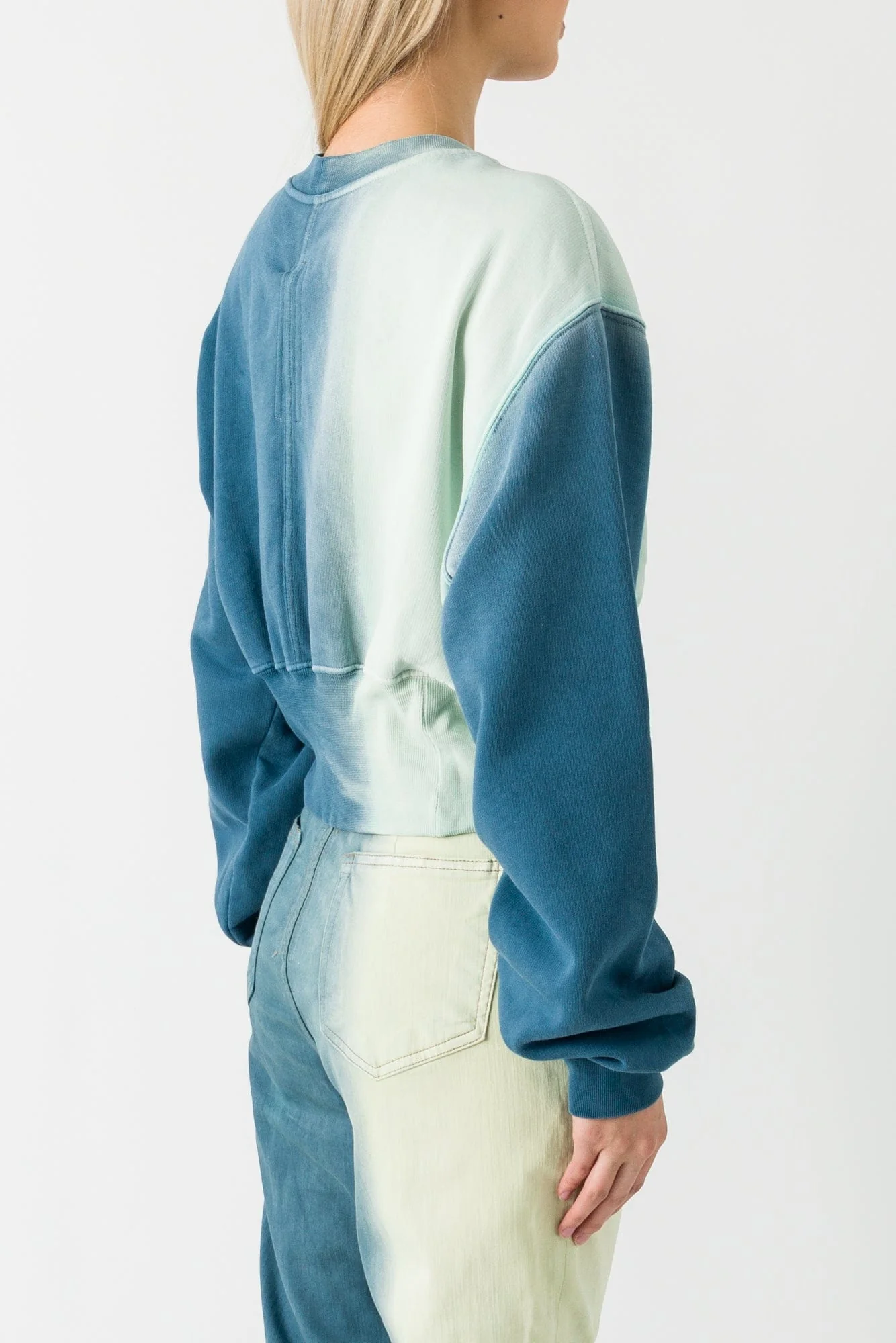 Rick Owens DRKSHDW Tatlin Sweatshirt in Toothpaste Degrade SS25 - Image 3