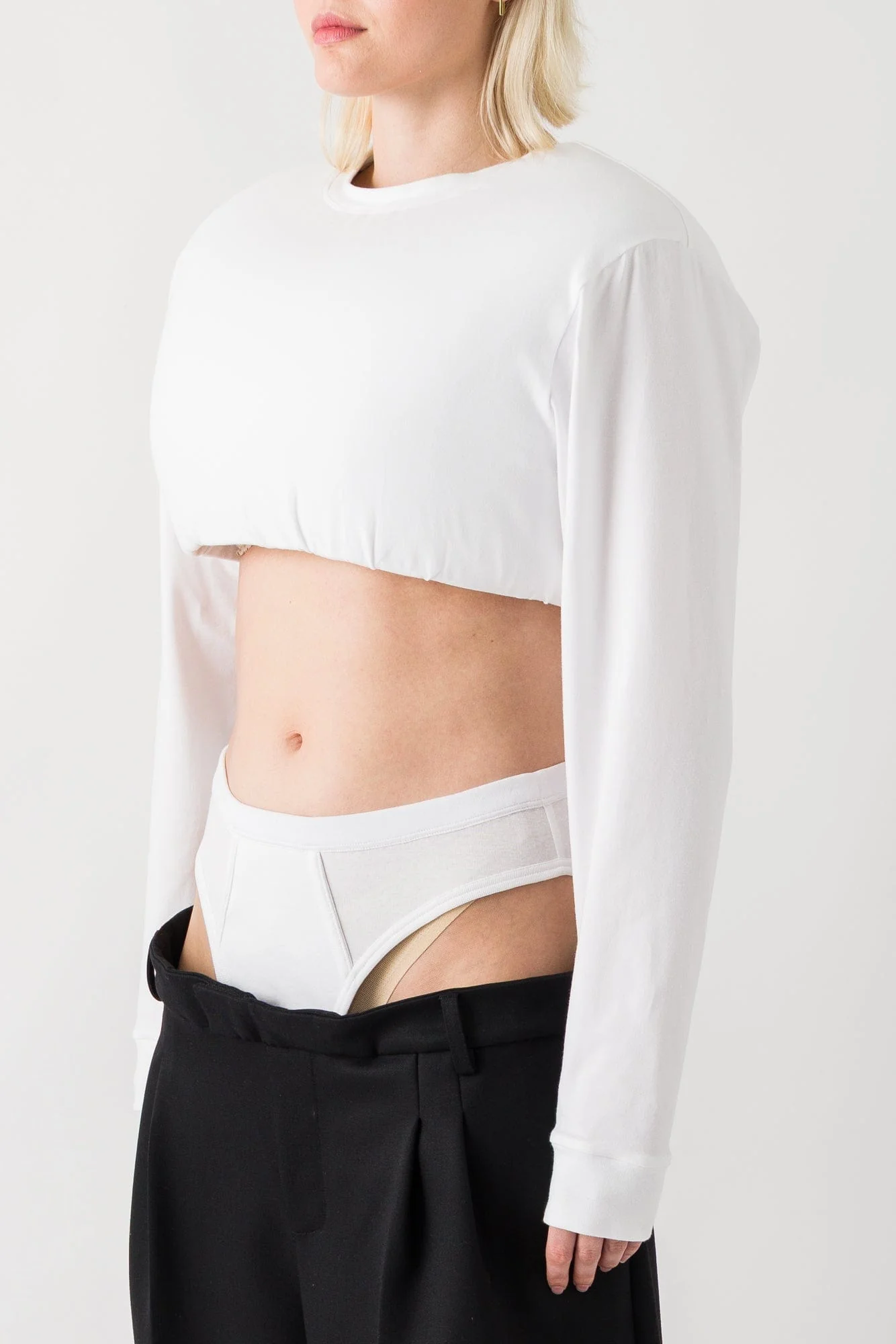 Duran Lantink Jersey Padded Crop Top - Image 2