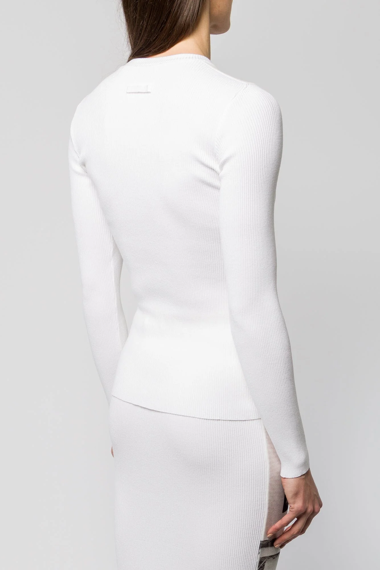 Jean Paul Gaultier Flowers Cadres Mesh Long Sleeves Top with Knitted Sleeves SS25 - Image 3