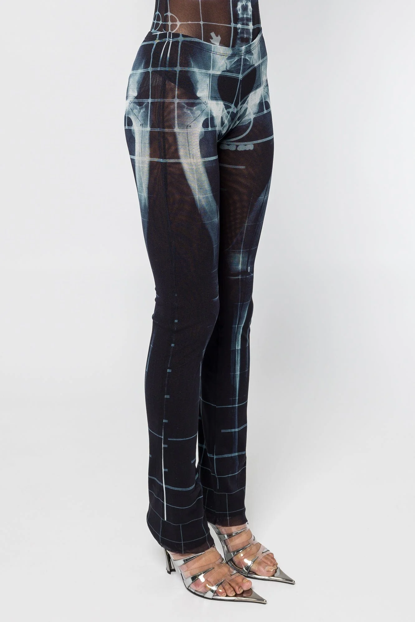Jean Paul Gaultier Squeletor Printed Mesh Trousers SS25 - Image 2