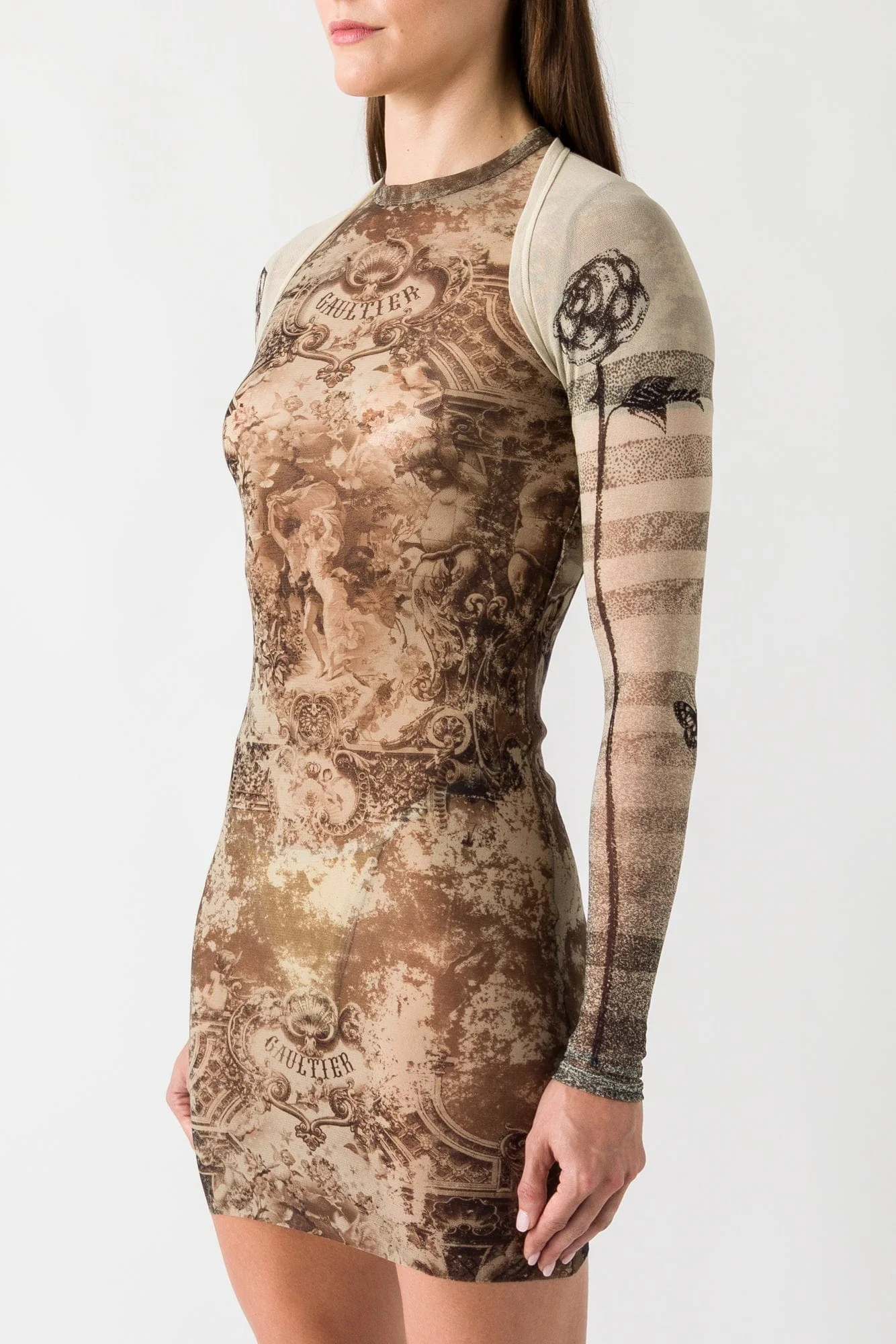 Jean Paul Gaultier Tattoo Mariniere Mesh Sleeves - Image 2