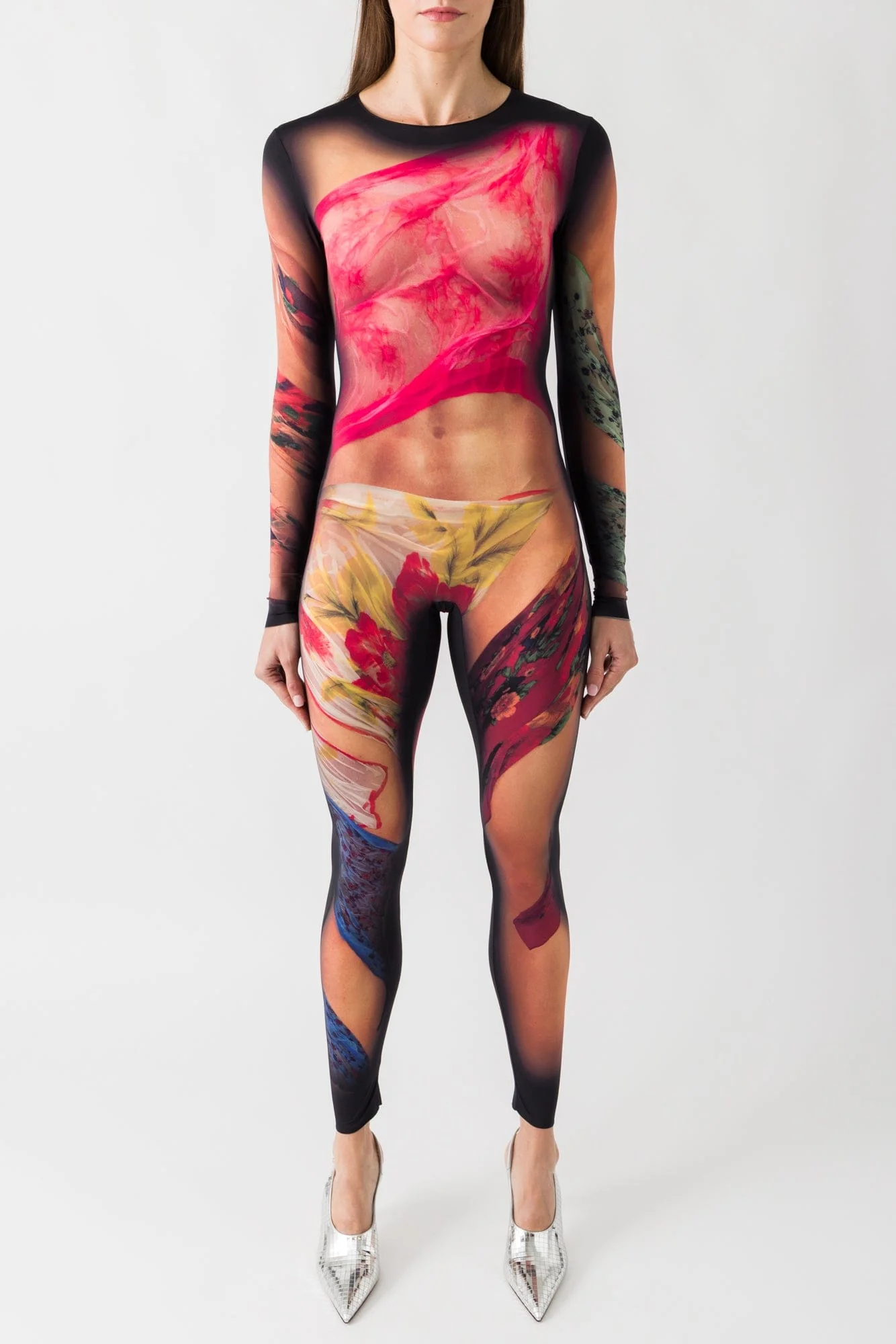 Marine Serre Recycled Draped Statue Jersey Catsuit